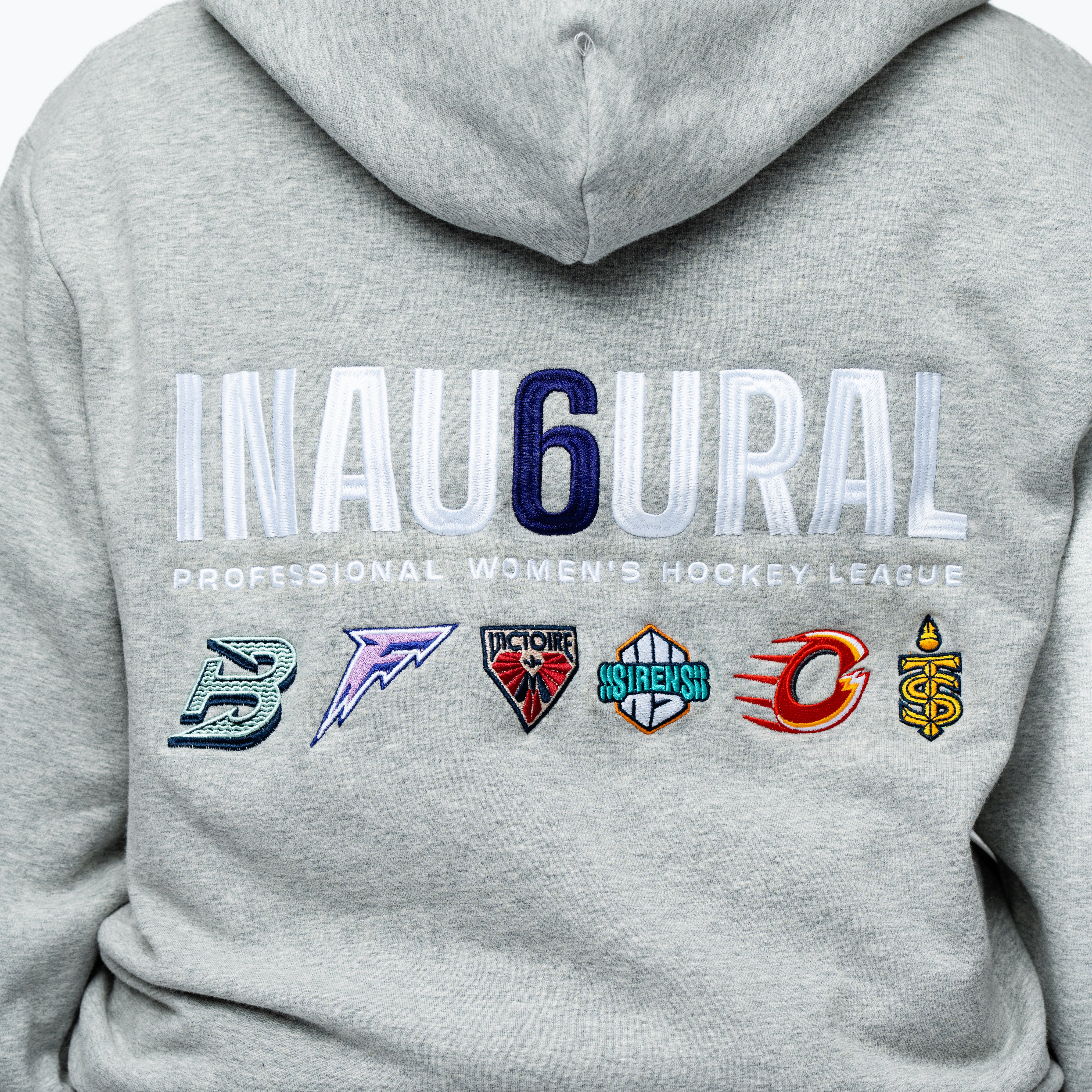 PWHL Adult Royalty Inau6ural 6 Cloud Hoodie - Hoodie in Gray