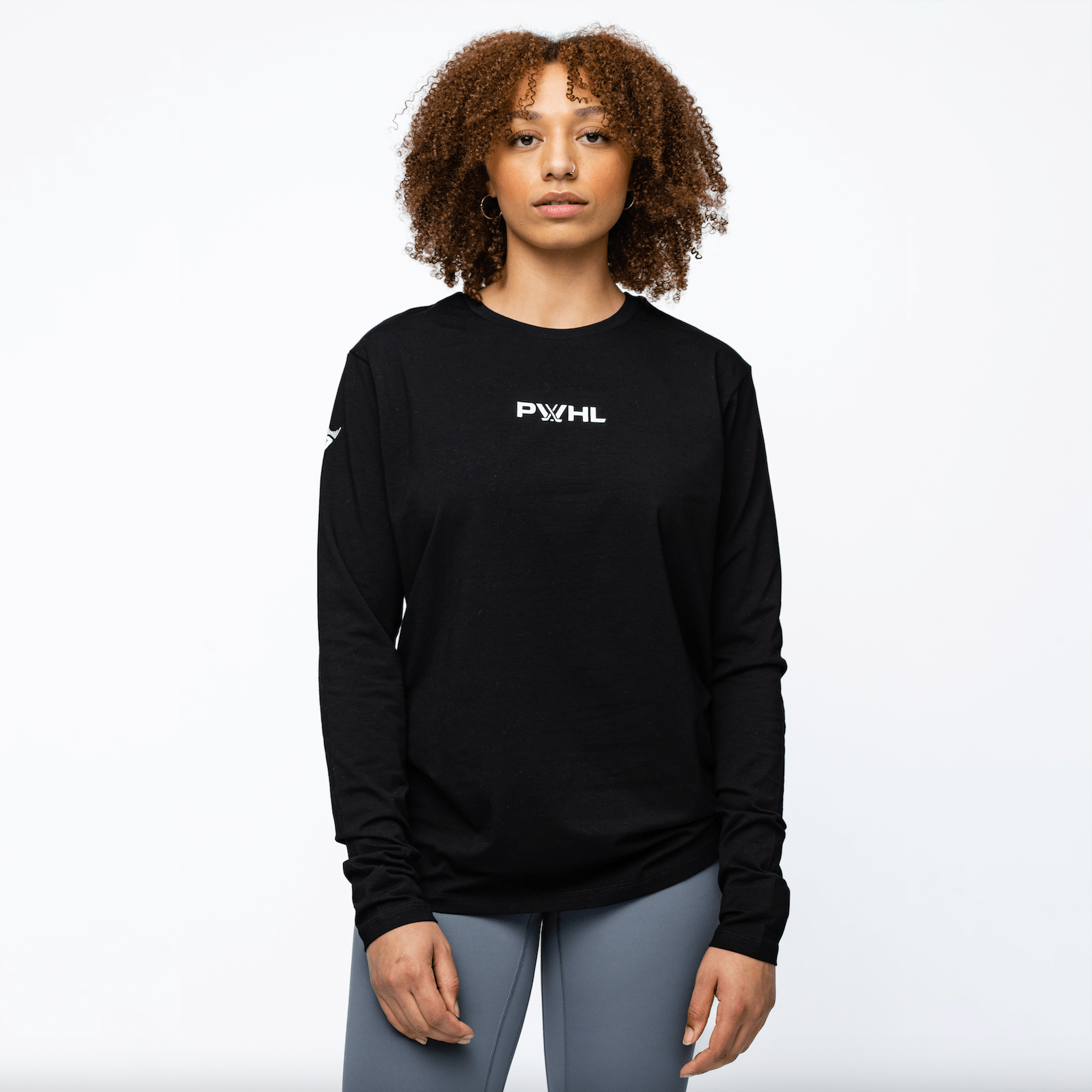 PWHL Adult Royalty Inau6ural 6 Sideline Long Sleeve Shirt - Long Sleeve T-Shirt in Black