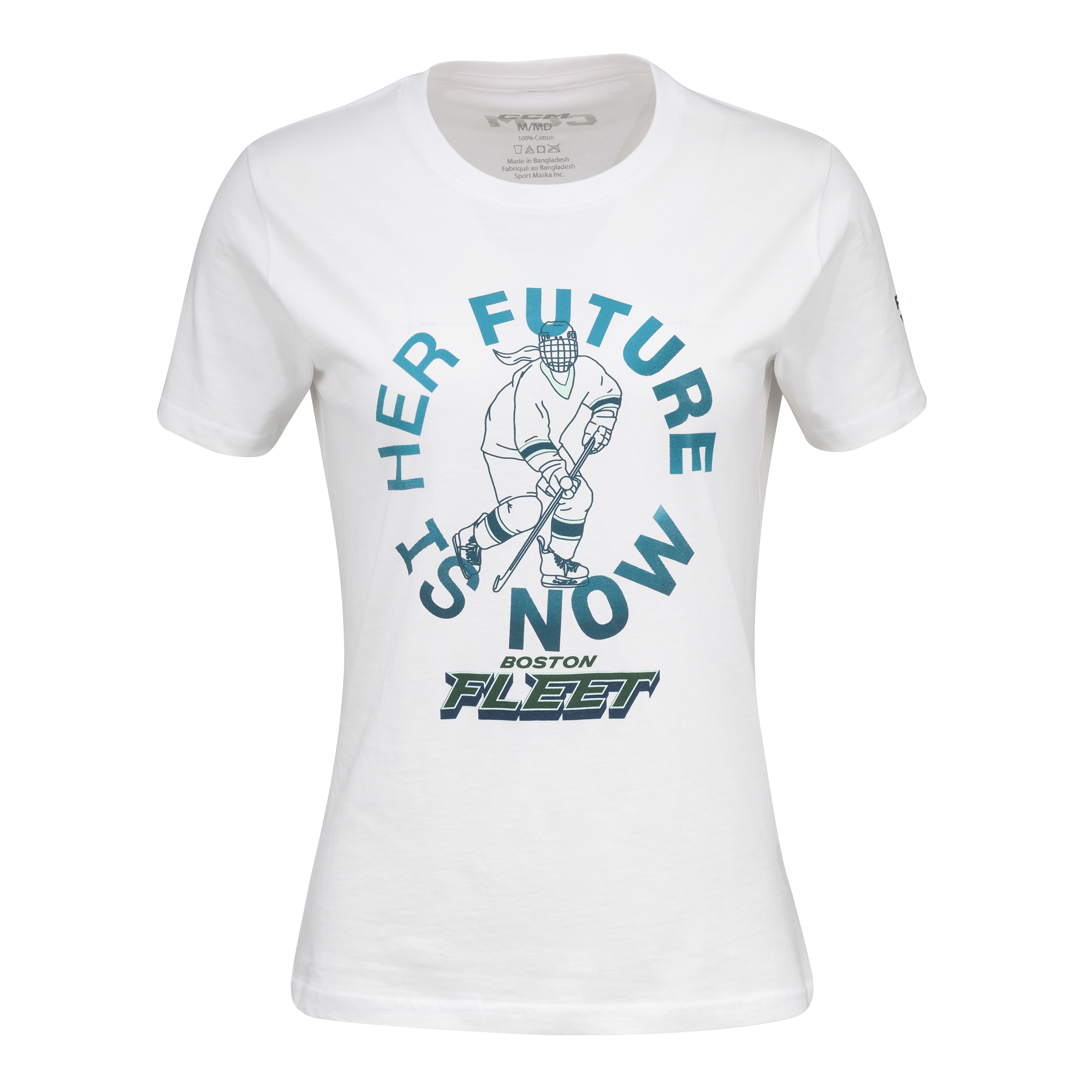 Boston Fleet Adult CCM Her Future is Now Player Graphic T-Shirt - T-Shirt in White