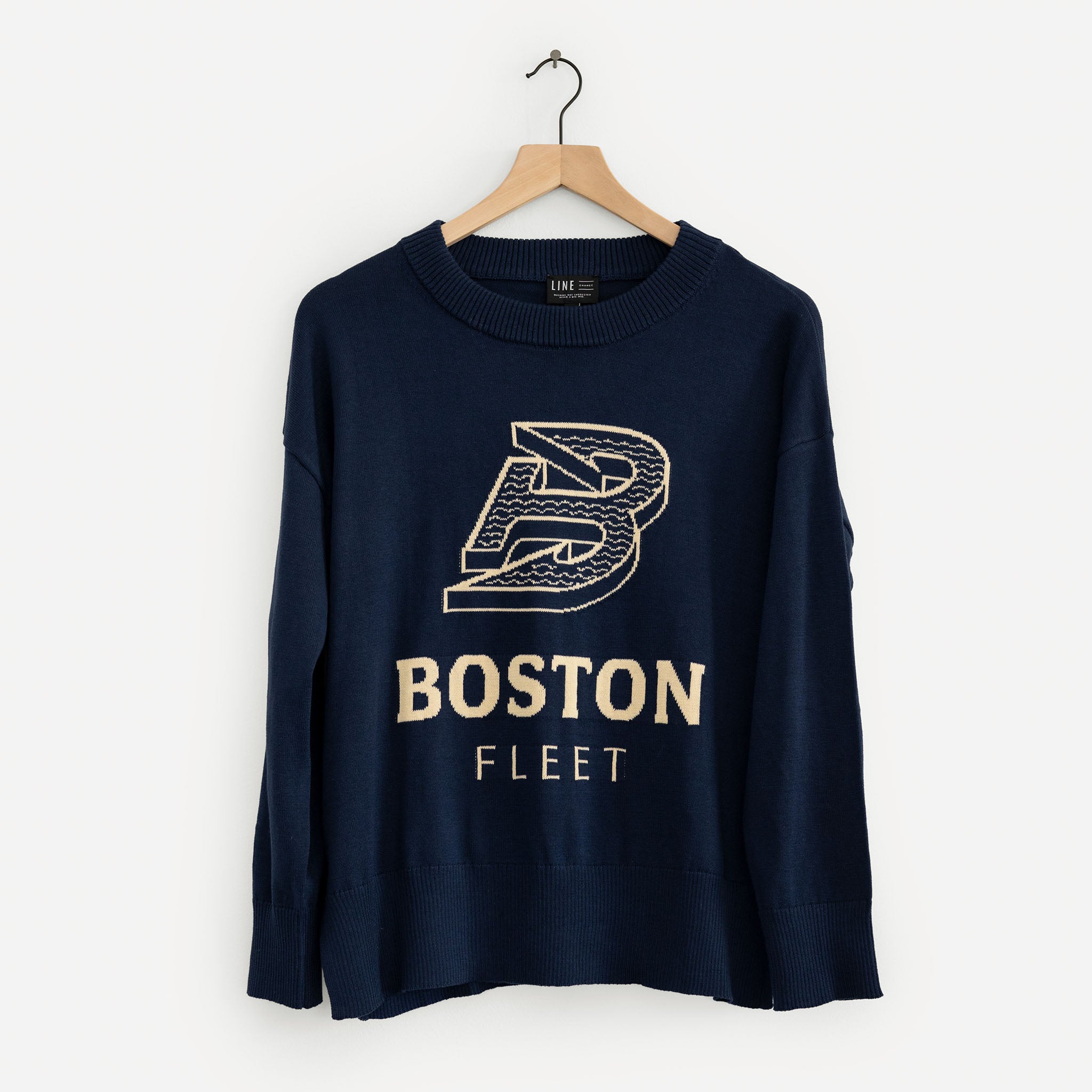 Women's Boston Fleet Line Change Team Logo Knit Sweater - Sweater in S