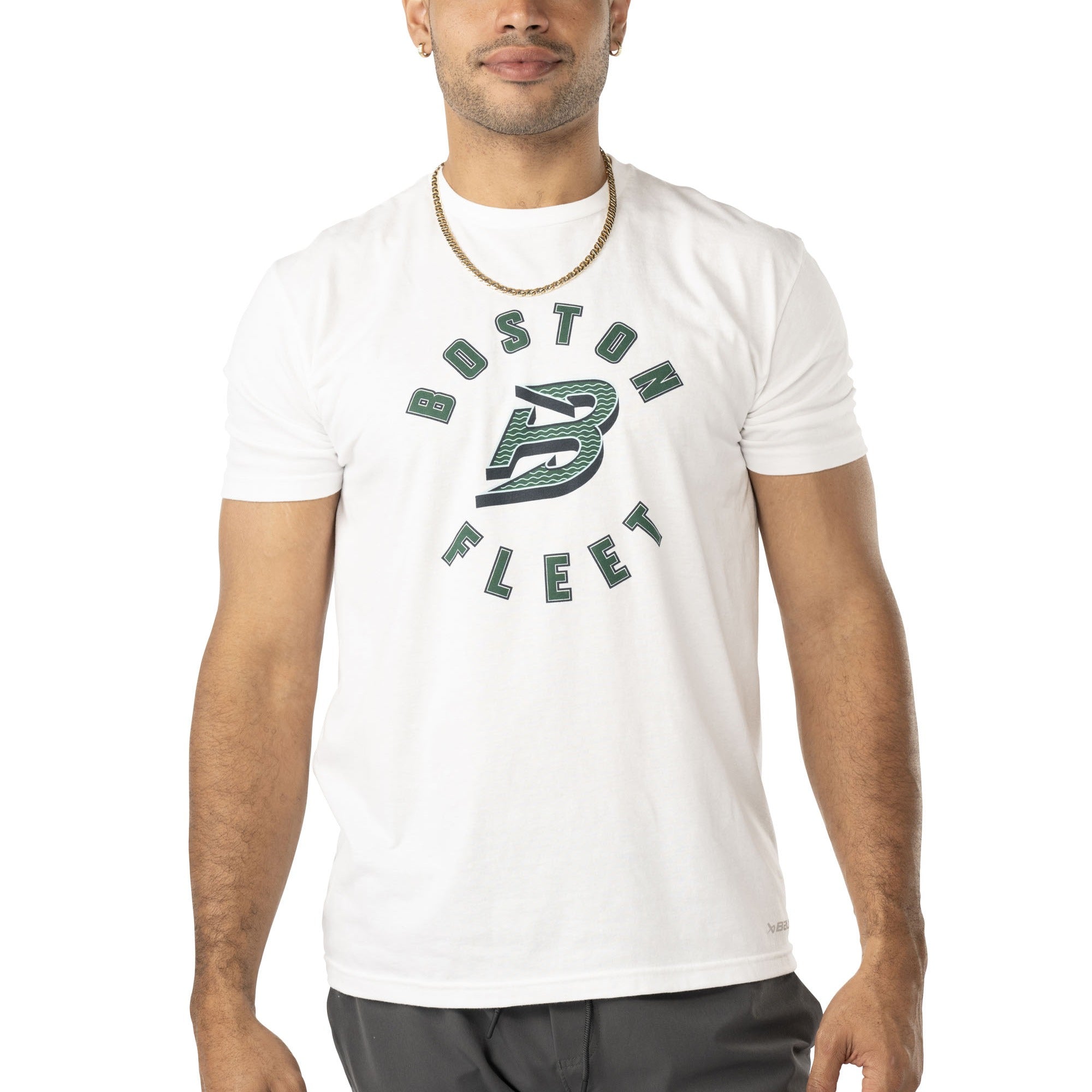 Boston Fleet Unisex Bauer Circle Logo T-Shirt - T-Shirt in White