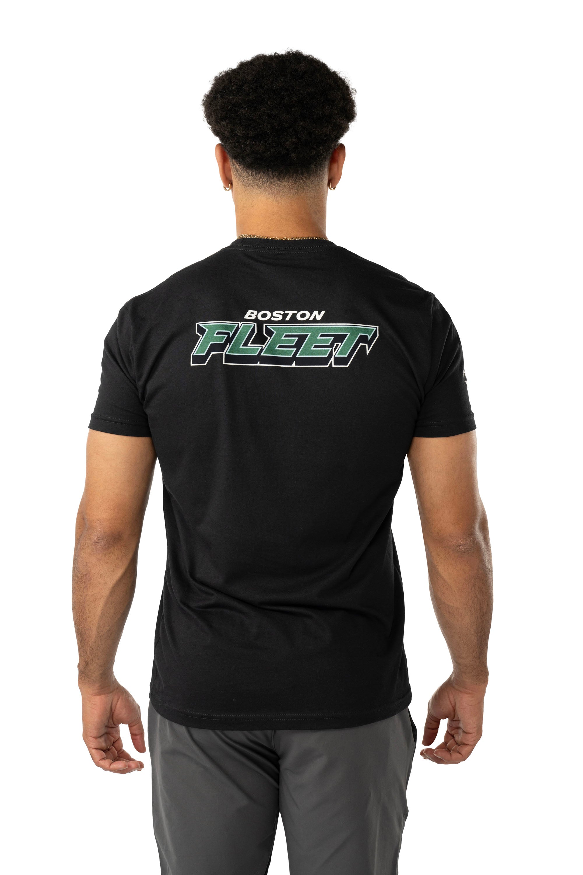 Boston Fleet Unisex Bauer Front Logo Back Name T-Shirt - T-Shirt in Black