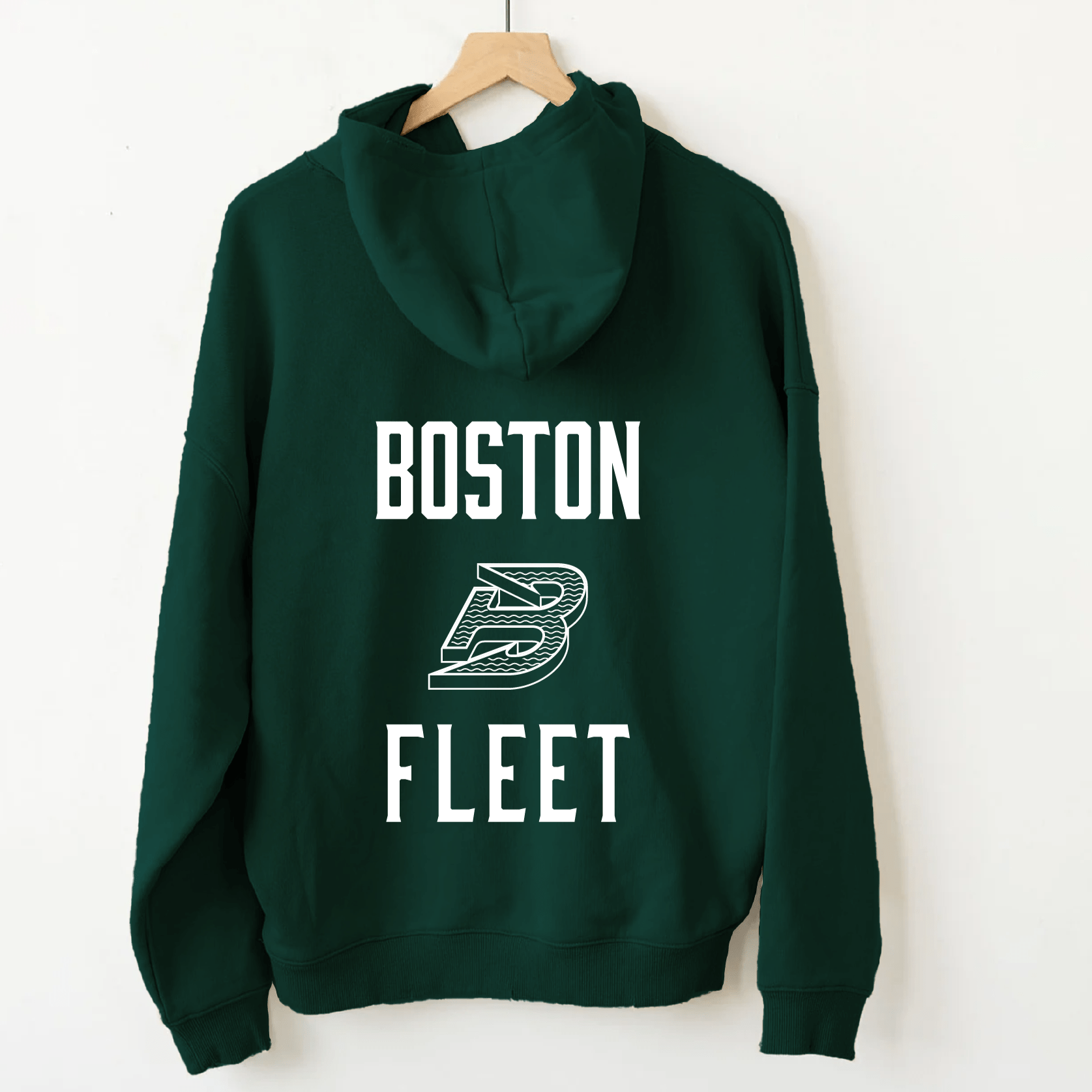 Boston Fleet Unisex Line Change Back Hit Hockey Hoodie - Hoodie in Green