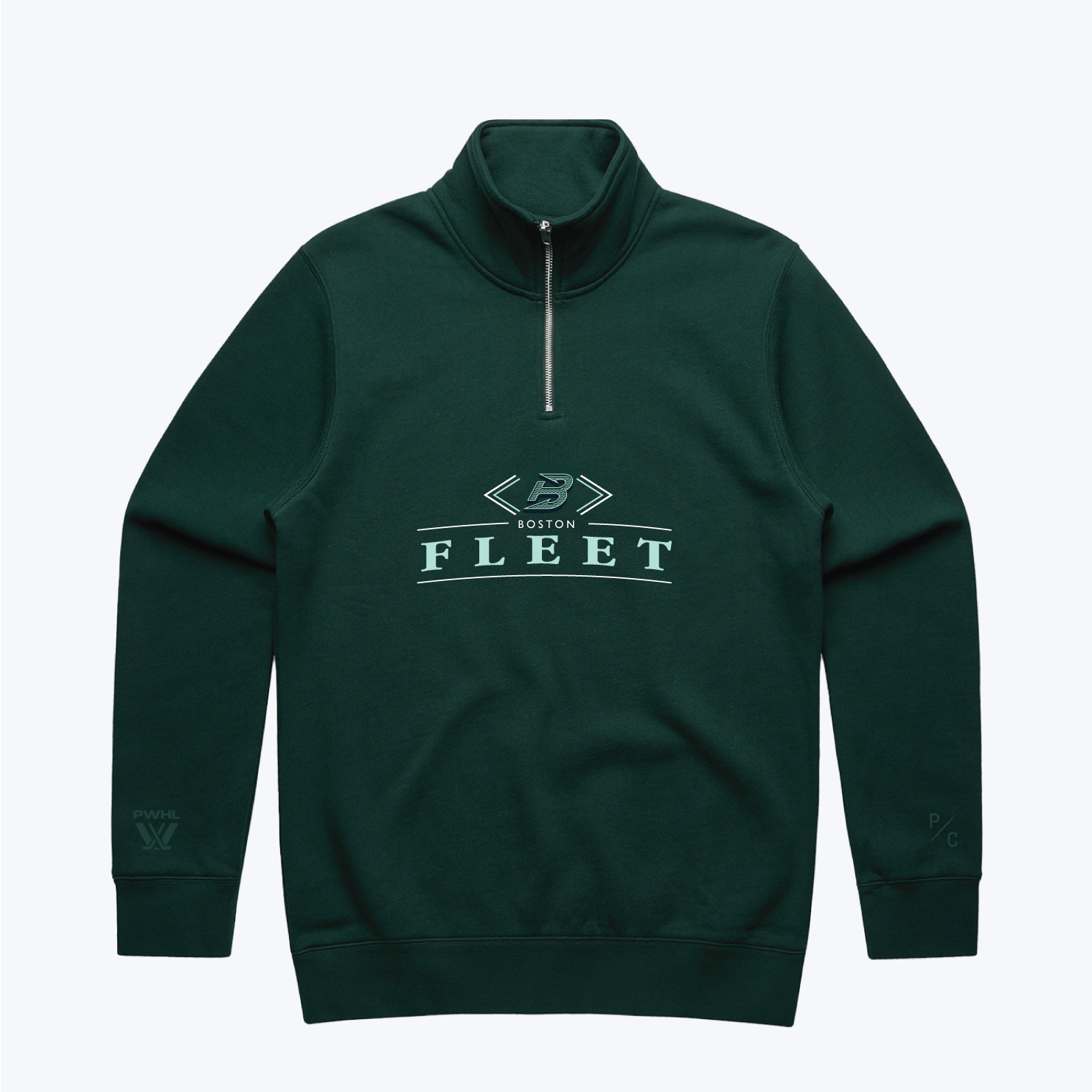 Boston Fleet Unisex Peace Collective Fleece Quarter Zip - Quarter Zip in Green