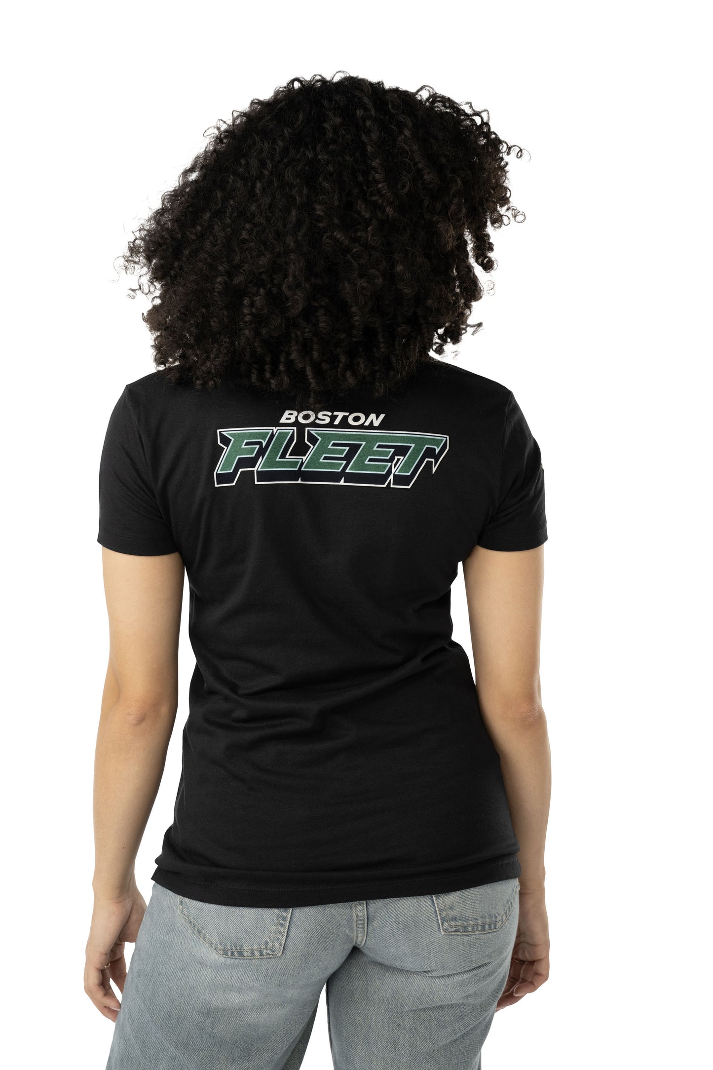 T-shirt femme Bauer logo avant nom arrière Boston Fleet 