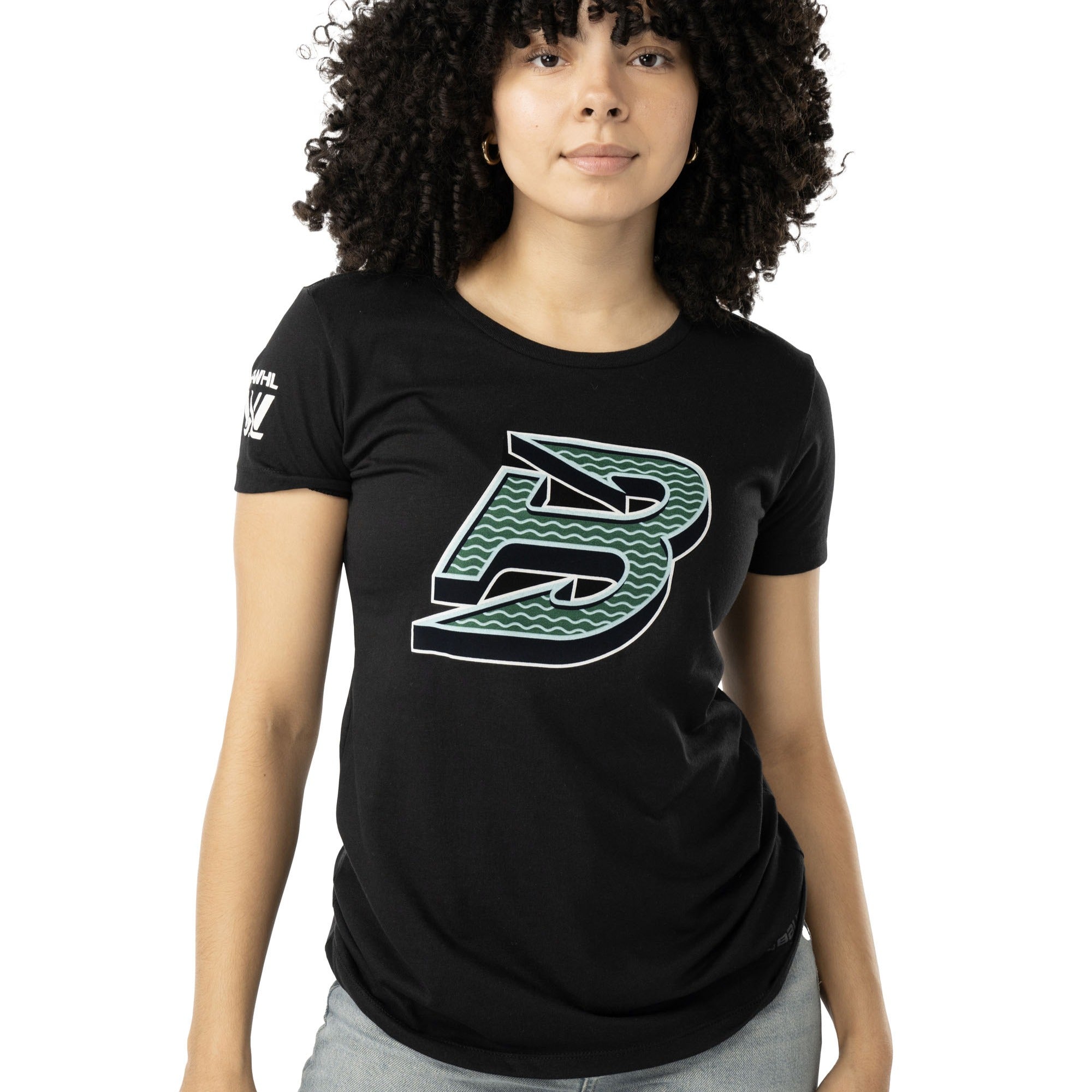 Boston Fleet Women's Bauer Front Logo Back Name T-Shirt - T-Shirt in Black