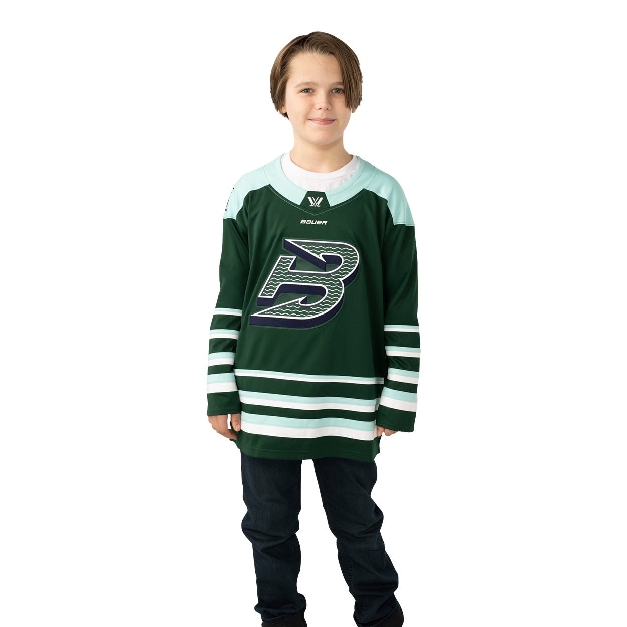Boston Fleet Youth Bauer Replica Home Jersey - Jersey in Green