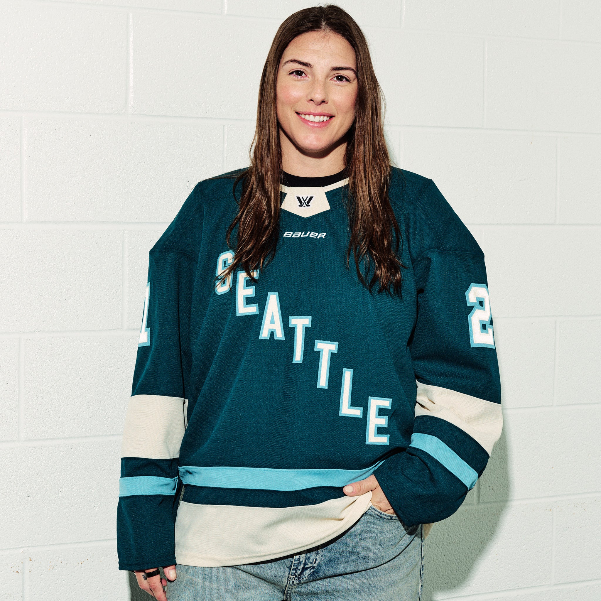 Adult PWHL Seattle Hilary Knight Bauer Replica Home Jersey - Jersey in Green