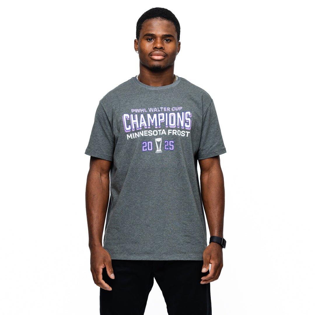 Minnesota Frost Adult Royalty Champions Locker Room T-Shirt - T-Shirt in Charcoal