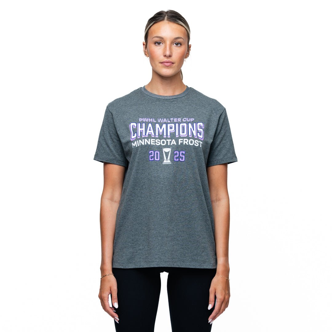 Minnesota Frost Adult Royalty Champions Locker Room T-Shirt - T-Shirt in Charcoal
