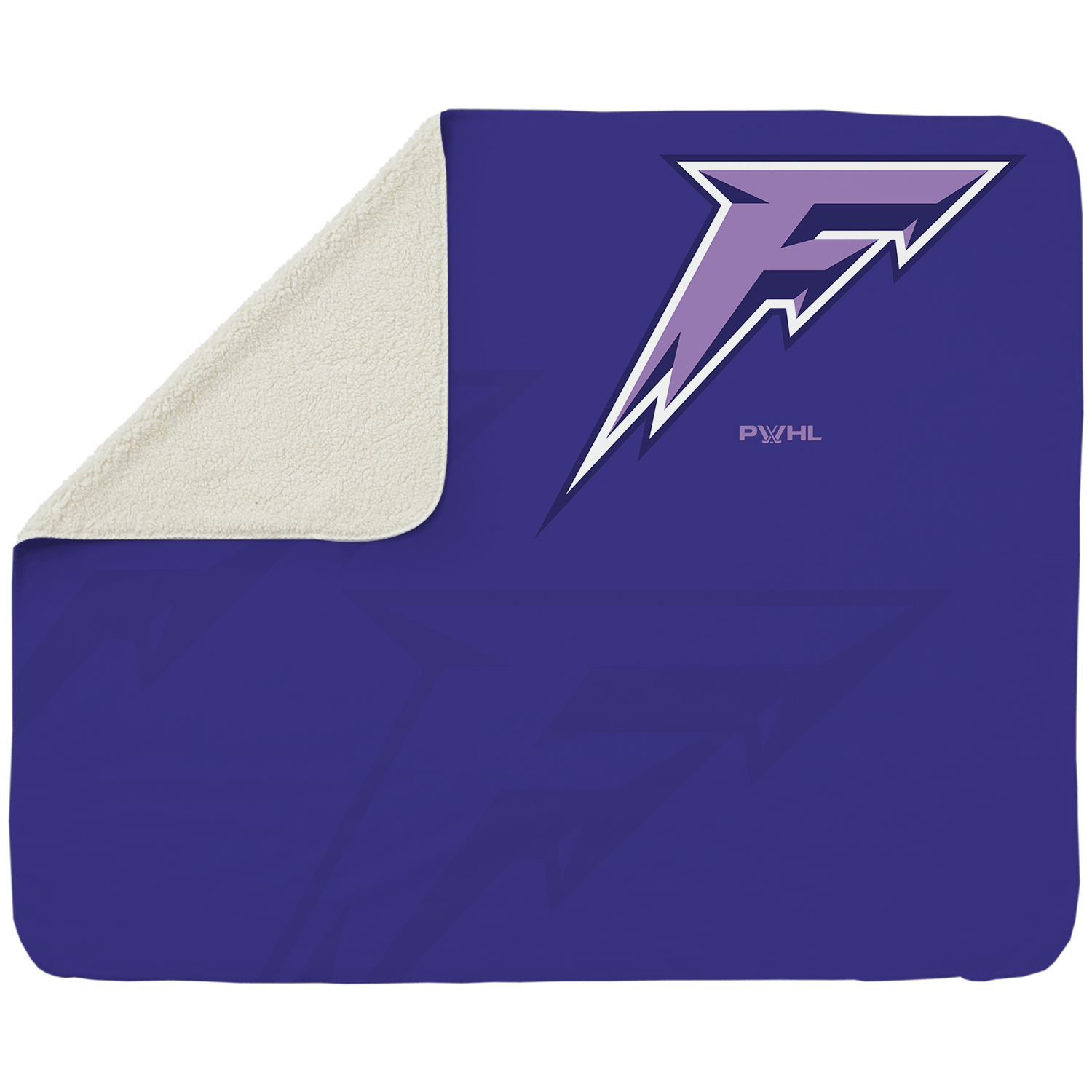 Minnesota Frost Sherpa Fleece Logo Throw Blanket - Blankets in Cream Back