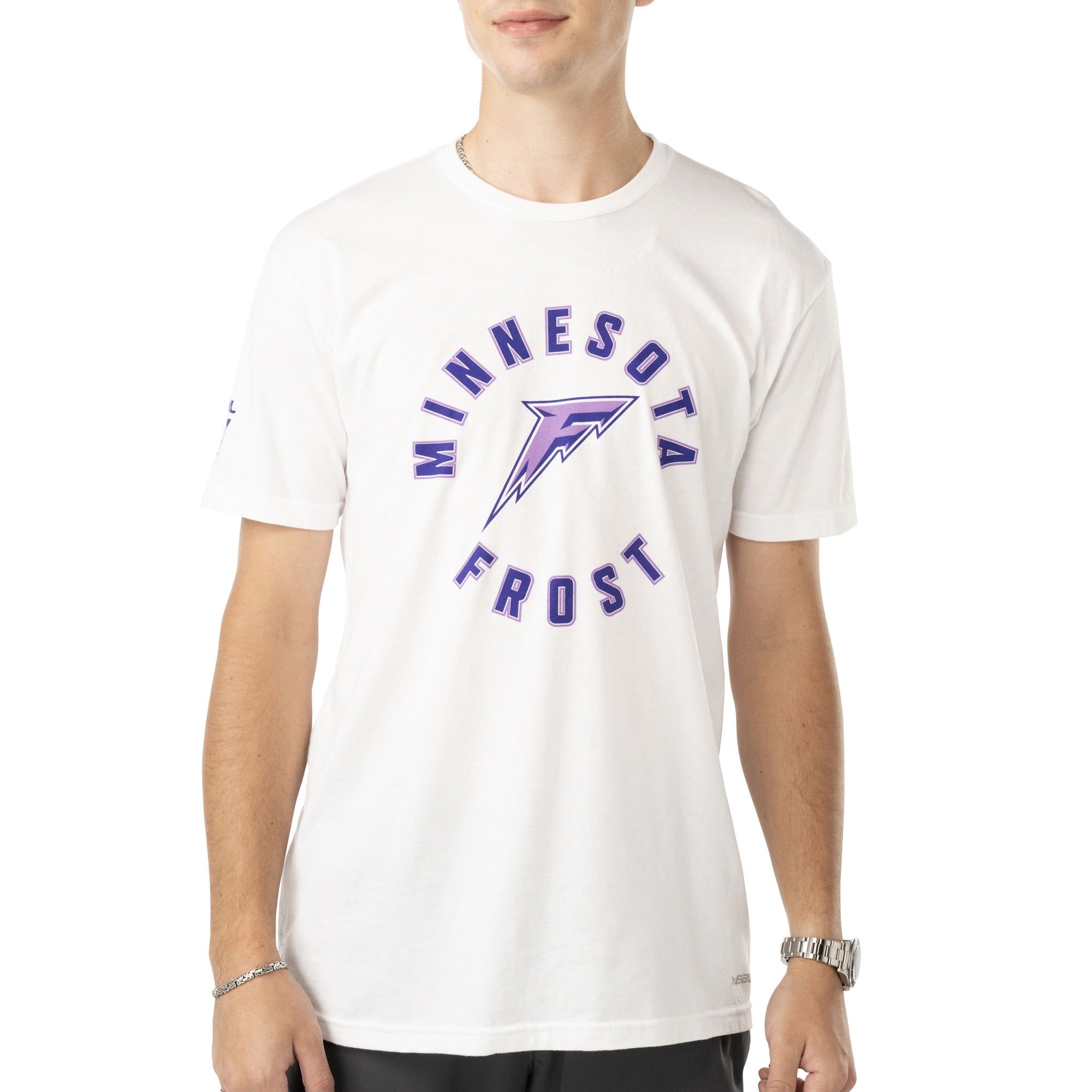 Minnesota Frost Unisex Bauer Circle Logo T-Shirt - T-Shirt in White