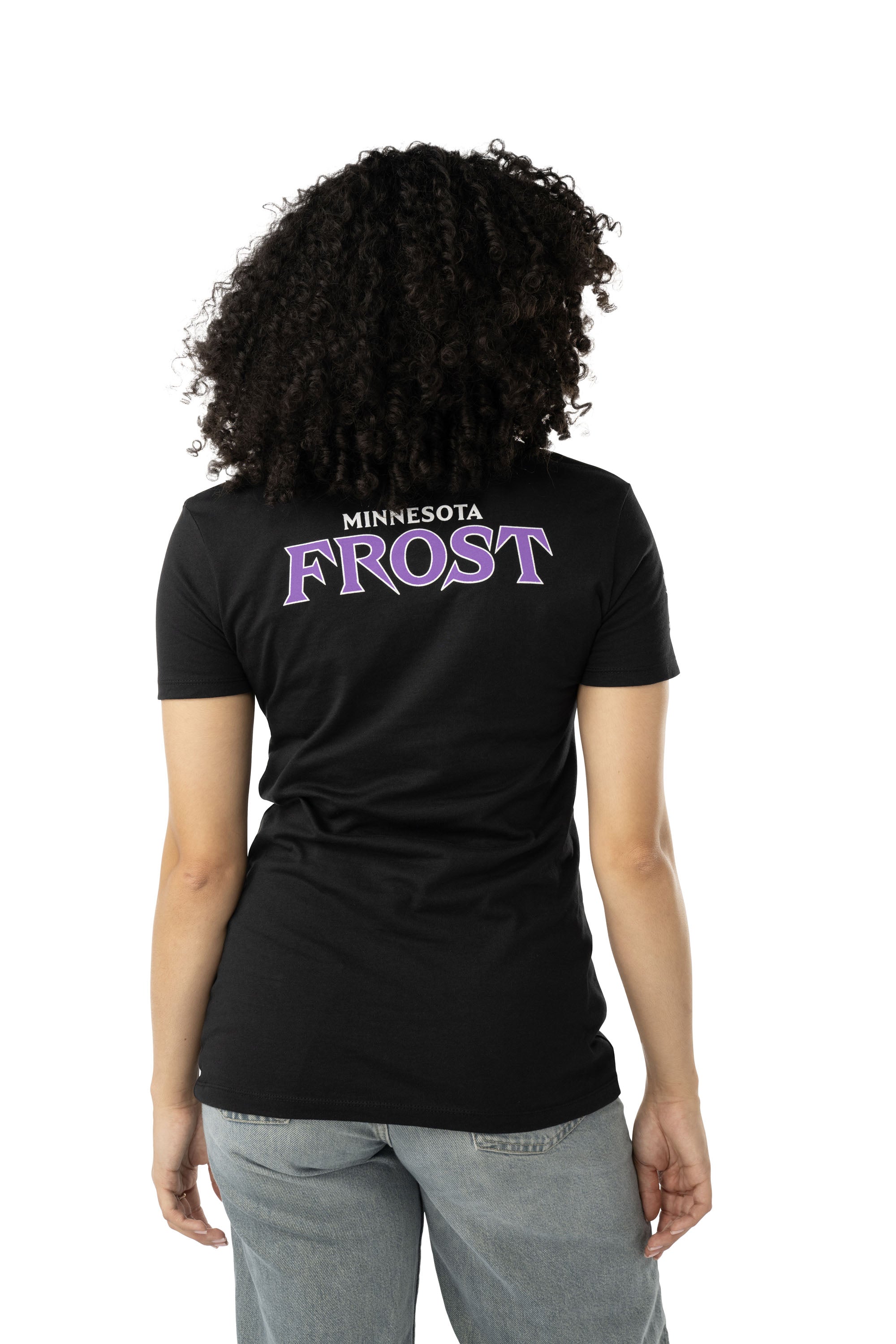 Minnesota Frost Women's Bauer Front Logo Back Name T-Shirt - T-Shirt in Black