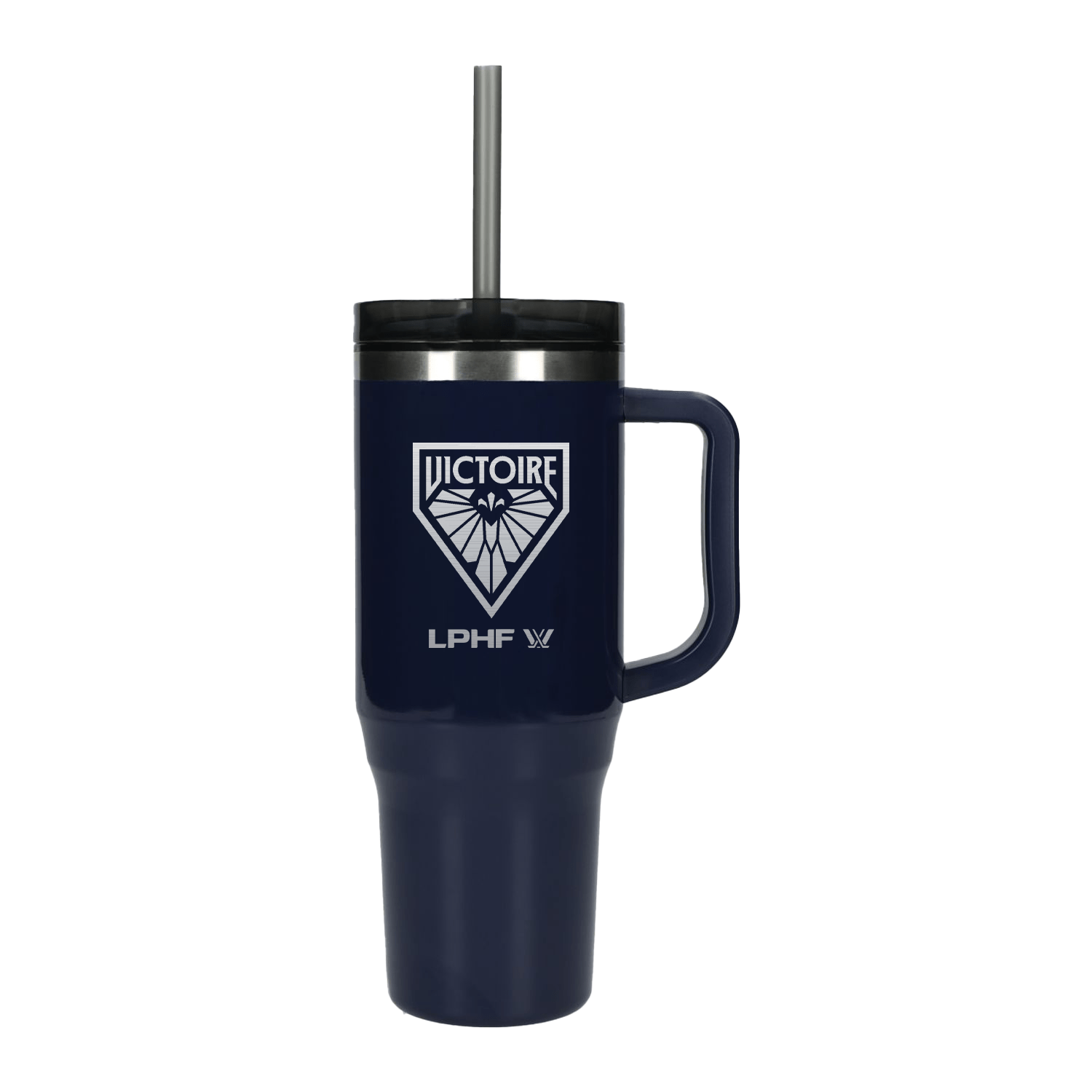 Montreal Victoire 40 oz Eco - Friendly Straw Tumbler - Drinkware in Navy