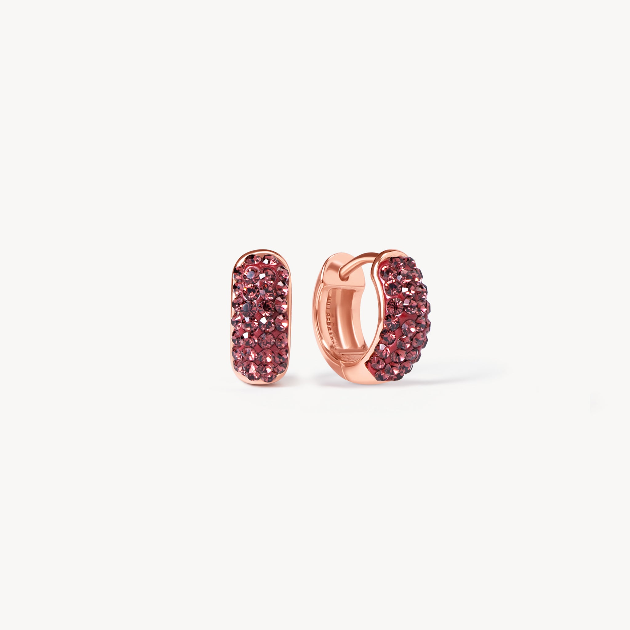 Montreal Victoire Hillberg & Berk Mini Sparkle Hoops - Jewelry in Maroon