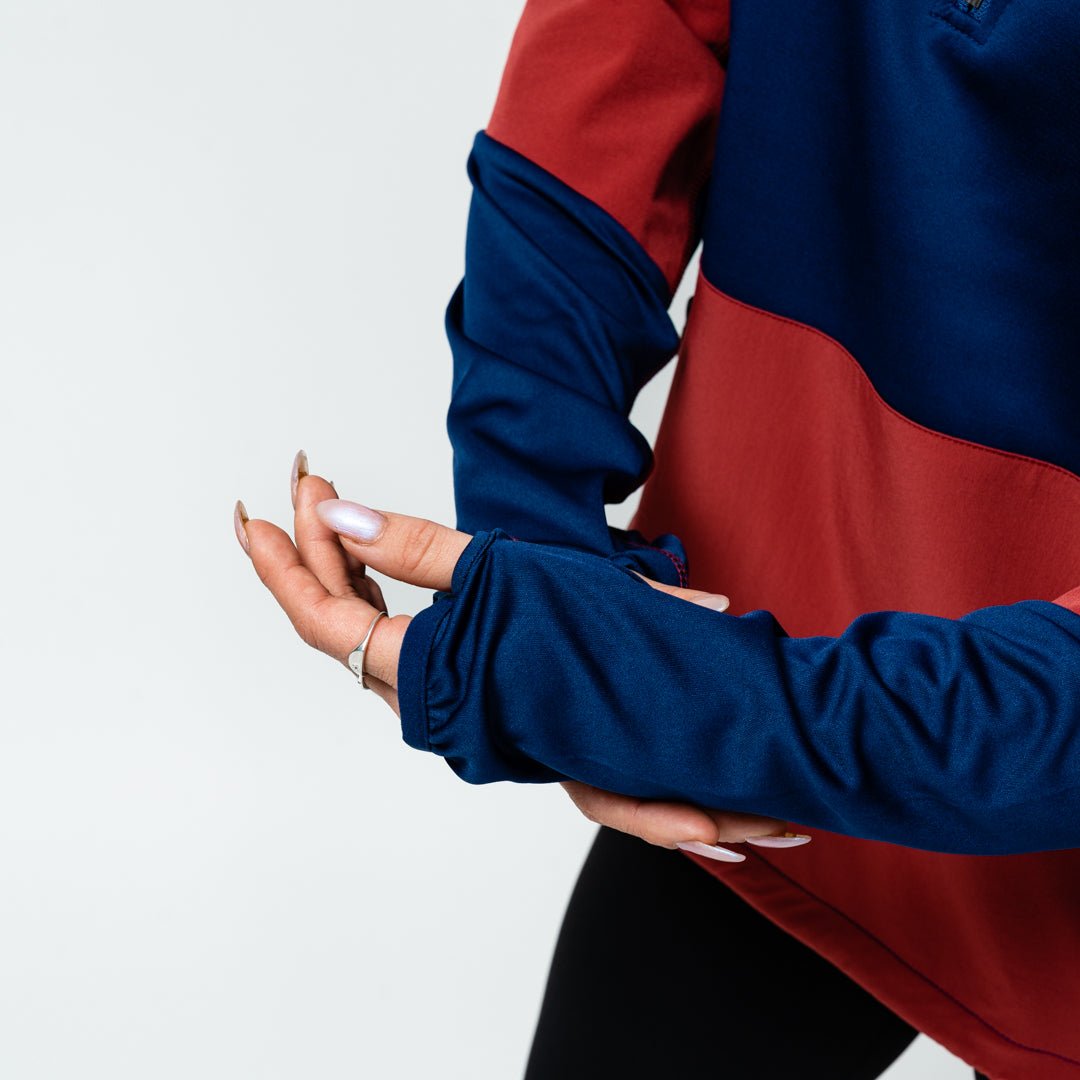 Montreal Victoire Adult Royalty Quarter Zip Podium Hybrid Jacket - Jacket in Maroon