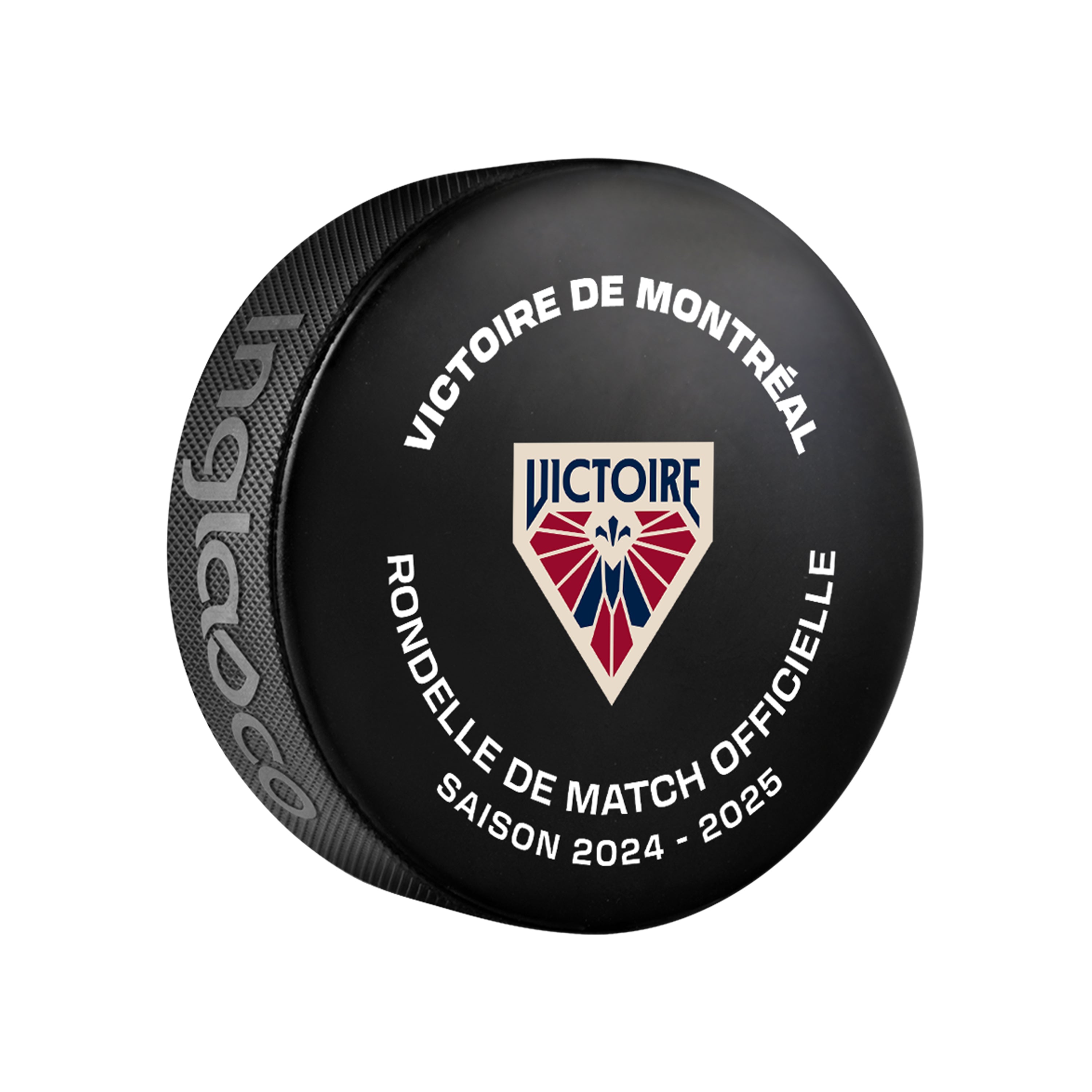 Montreal Victoire Official Game Day Puck - Pucks in Black