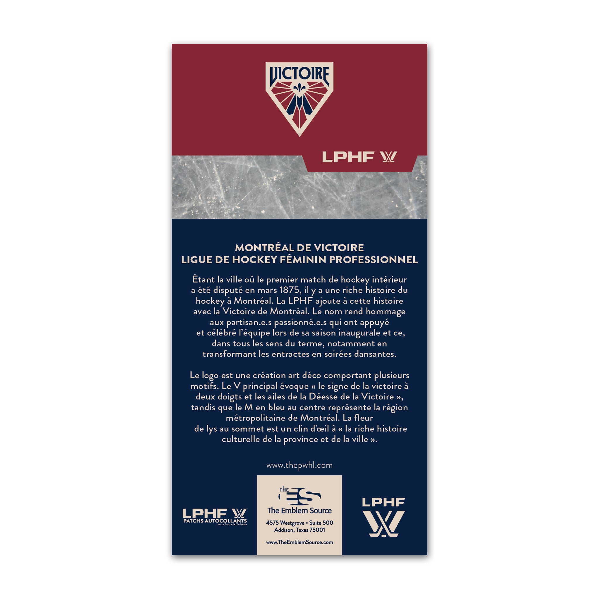 Montreal Victoire PatchStickers 3 Pack - Collectibles in Maroon