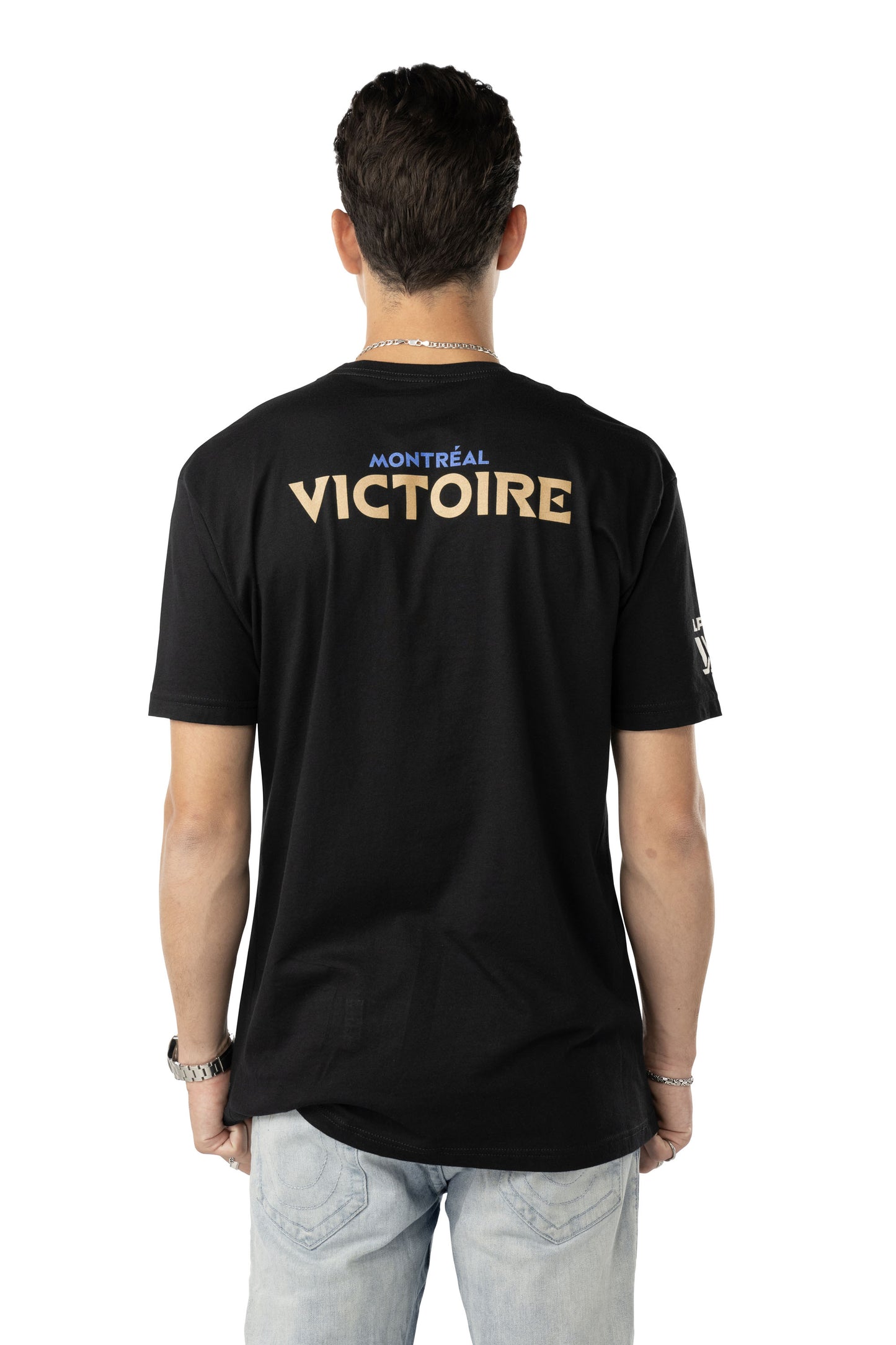 T-shirt unisexe Bauer logo avant nom arrière Victoire de Montréal