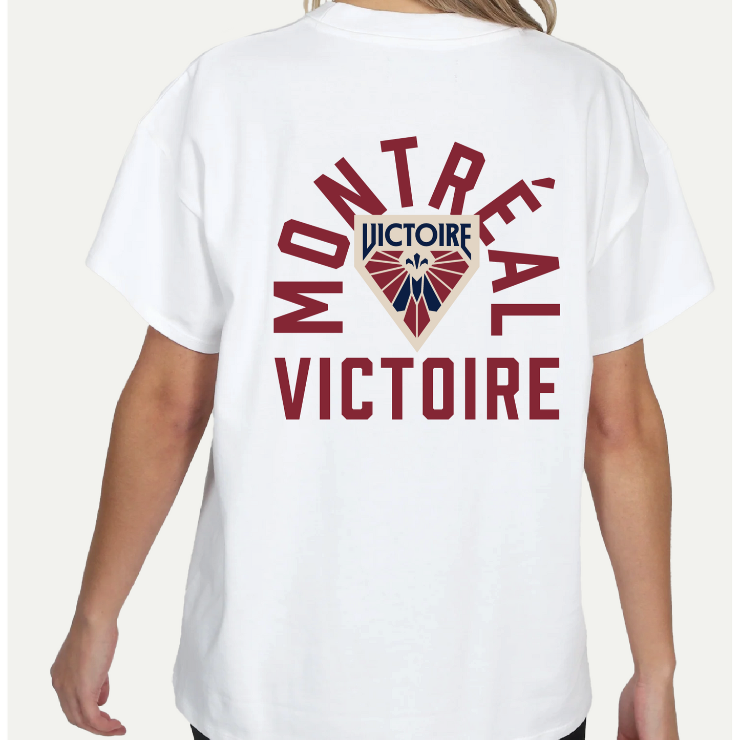 Montreal Victoire Unisex Line Change Back Hit Hockey Oversized T-Shirt