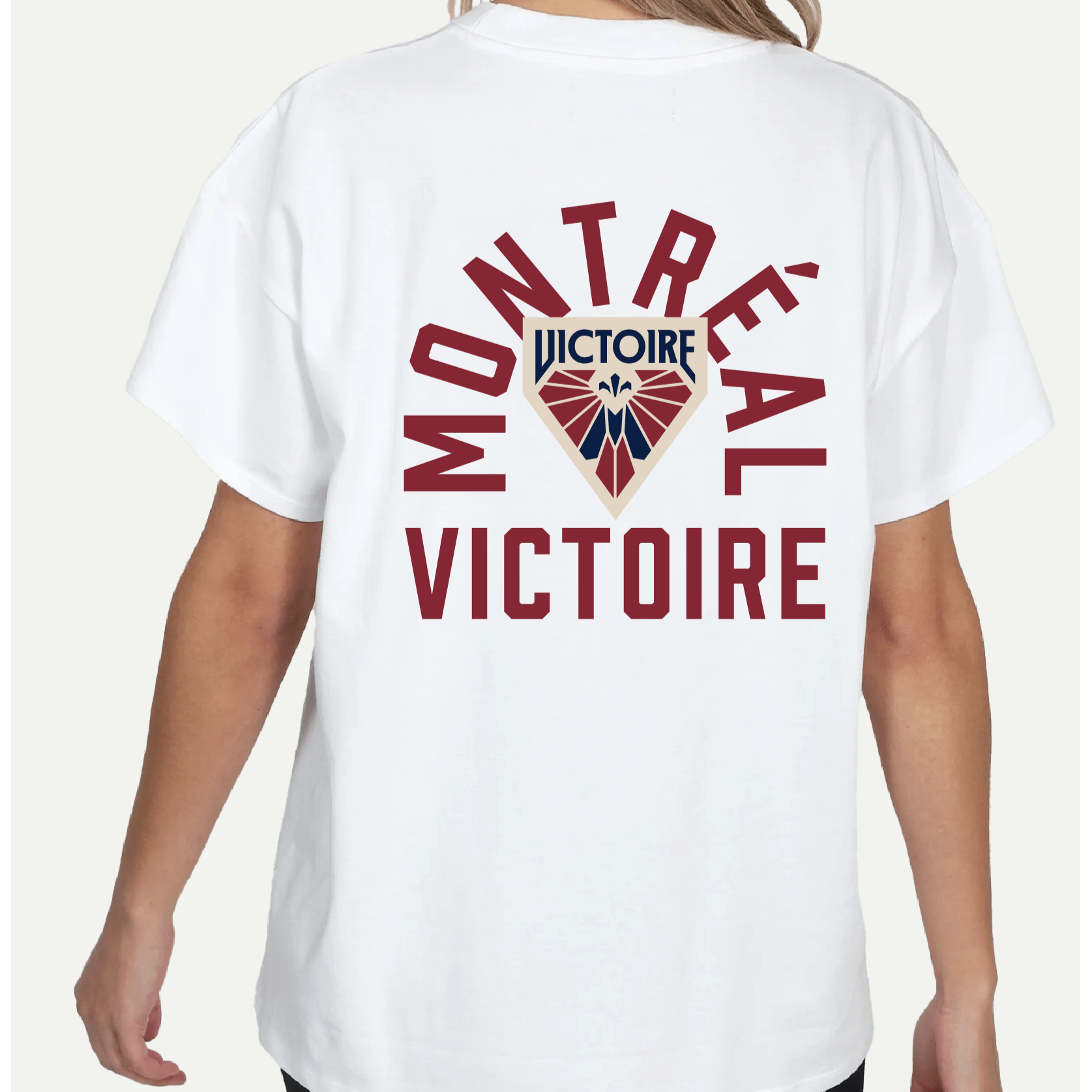 Montreal Victoire Unisex Line Change Back Hit Hockey Oversized T-Shirt - T-Shirt in White