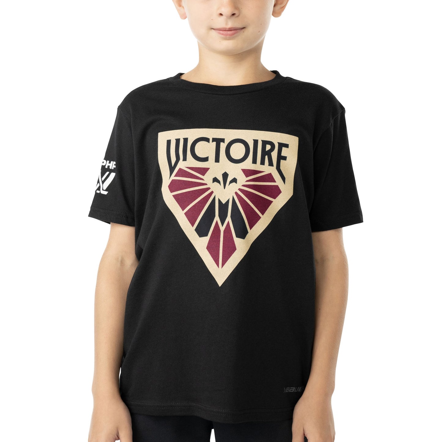 T-shirt junior Bauer logo avant nom arrière Victoire de Montréal