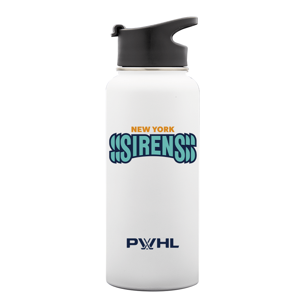 New York Sirens 32 oz 3 in 1 Vacuum Bottle Kit - Drinkware in White