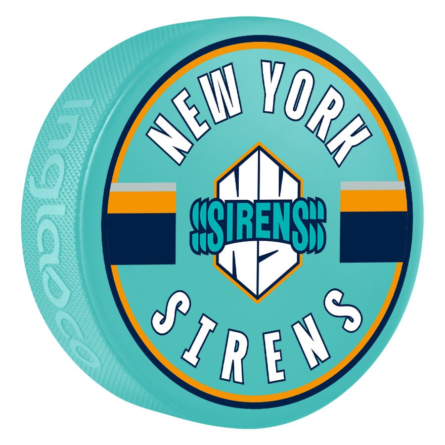 New York Sirens Jersey Stripe Coloured Puck - Pucks in Blue
