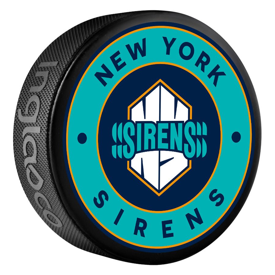 New York Sirens Souvenir Puck - Pucks in Black