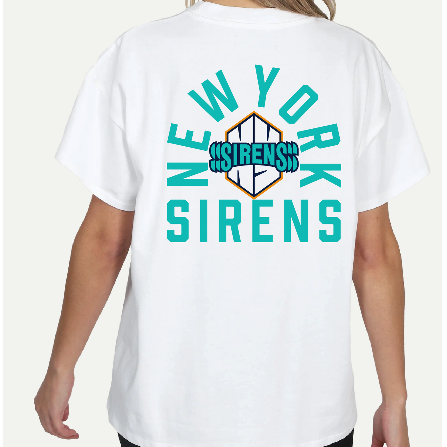 New York Sirens Unisex Line Change Back Hit Hockey Oversized T-Shirt