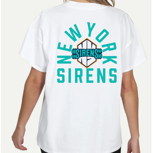 T-shirt surdimensionné unisexe Line Change Back Hit New York Sirens