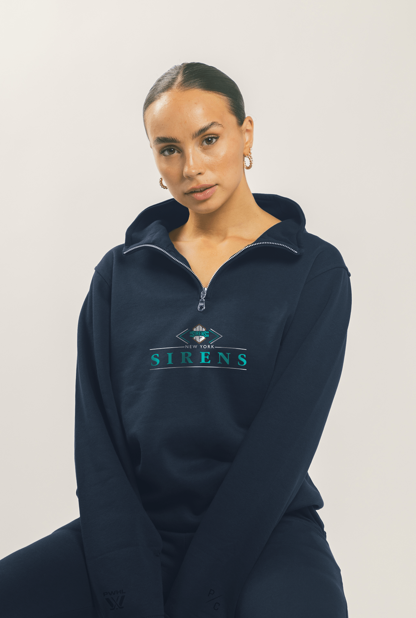 New York Sirens Unisex Peace Collective Fleece Quarter Zip - Quarter Zip in Navy