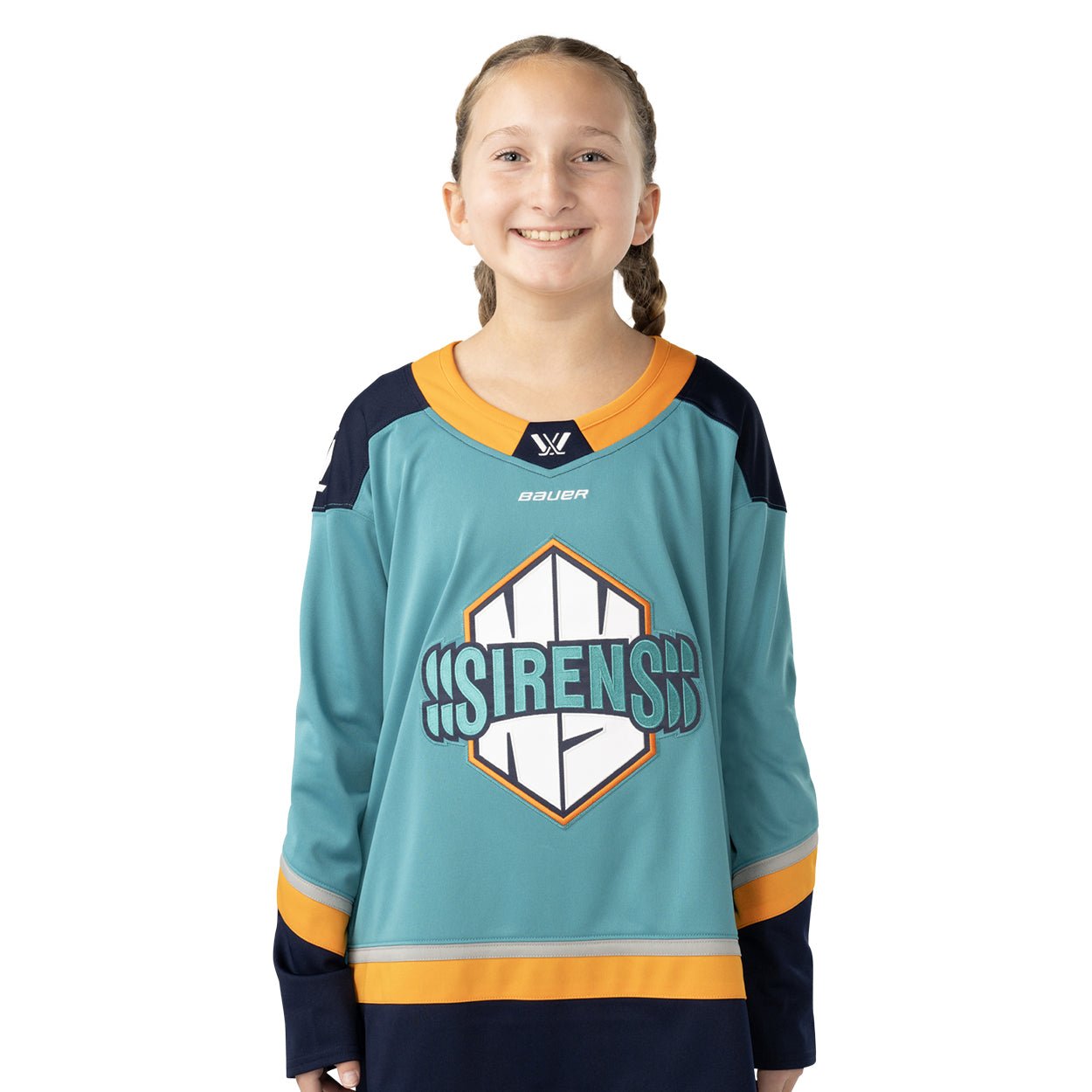 New York Sirens Youth Bauer Replica Home Jersey - Jersey in Teal