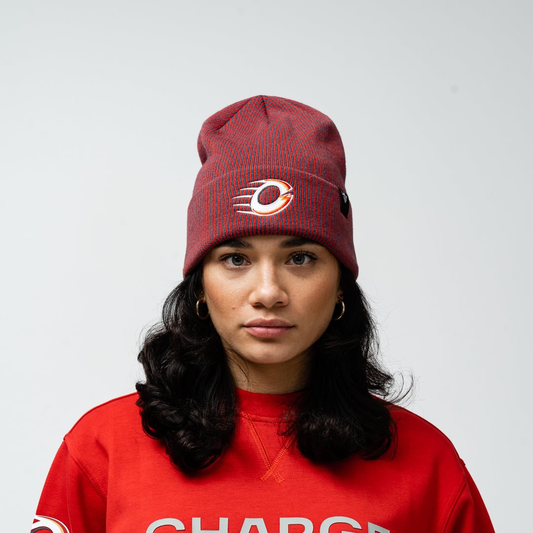Ottawa Charge Adult Royalty Double Knit Toque - Hat in Red