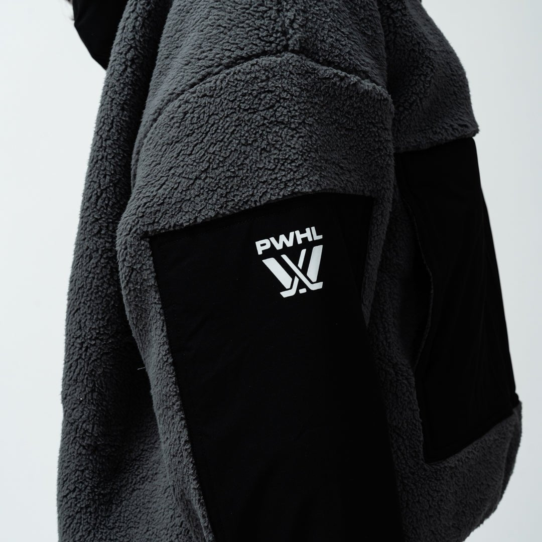 Ottawa Charge Adult Royalty Sherpa Half Zip Jacket - Jacket in Black