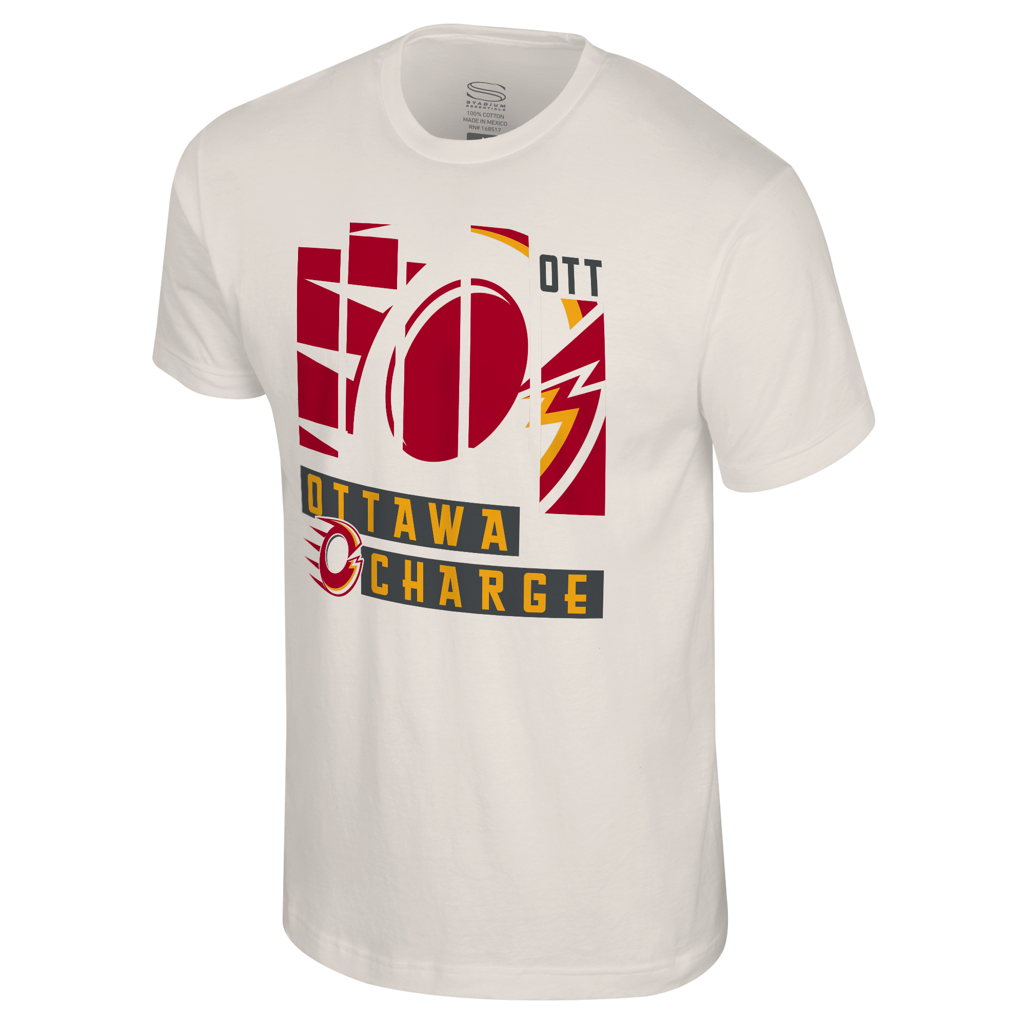 Ottawa Charge Adult Stadium Essentials Blocks T-Shirt - T-Shirt in Natural
