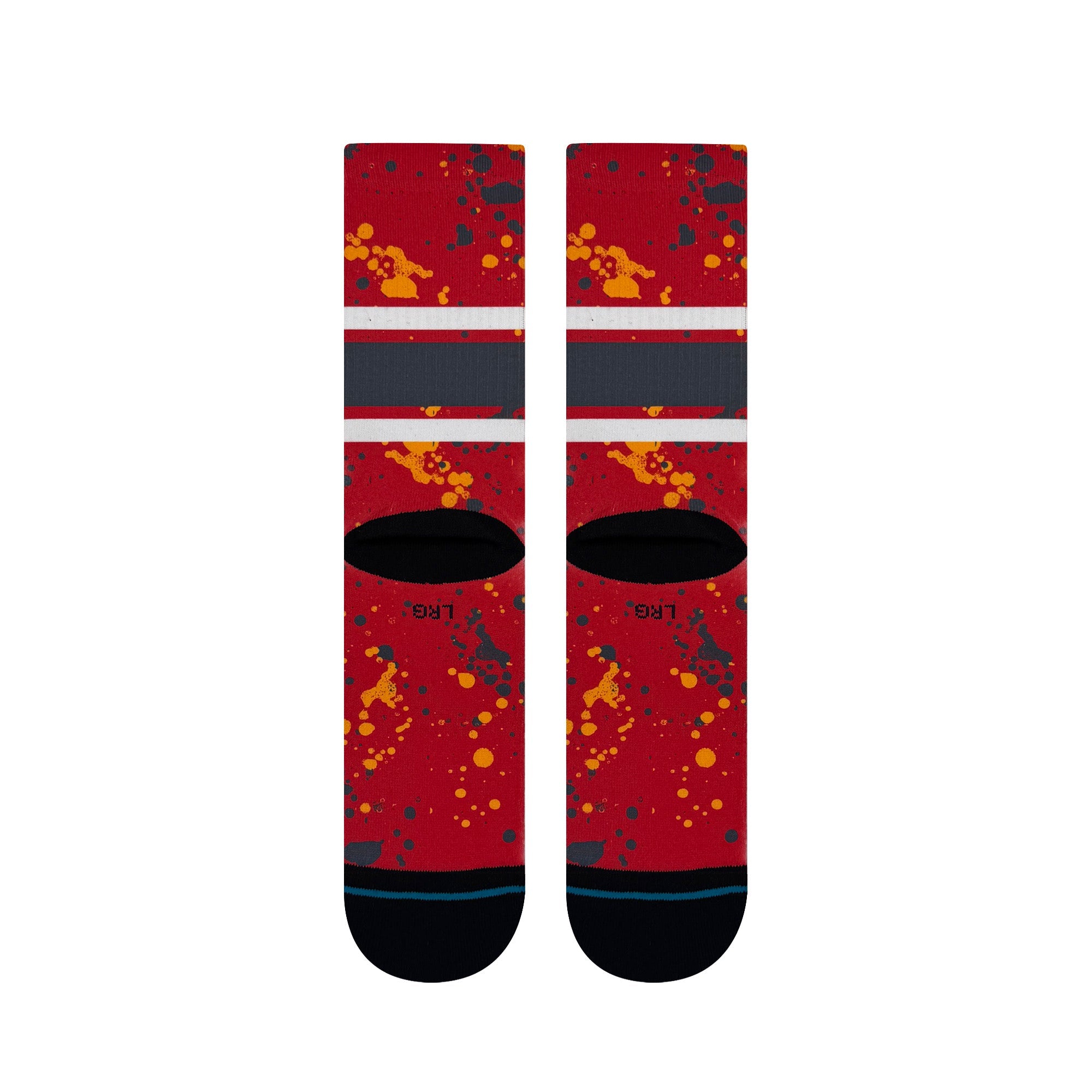 Ottawa Charge Adult Stance Splatter Crew Socks - Socks in Red