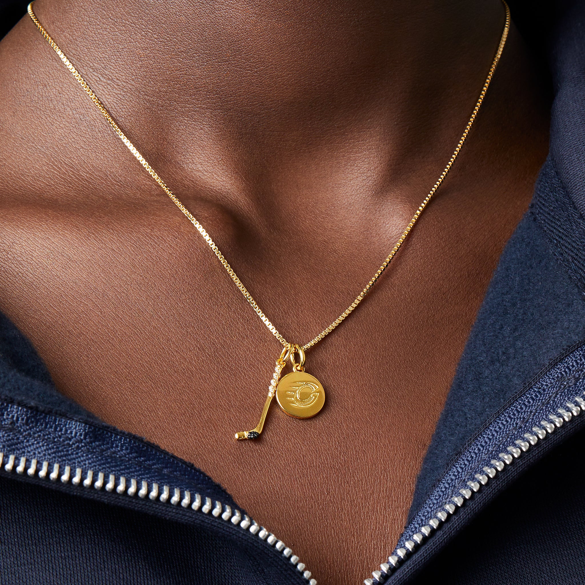 Ottawa Charge Hillberg & Berk Gold Game Day Necklace - Jewelry in Gold