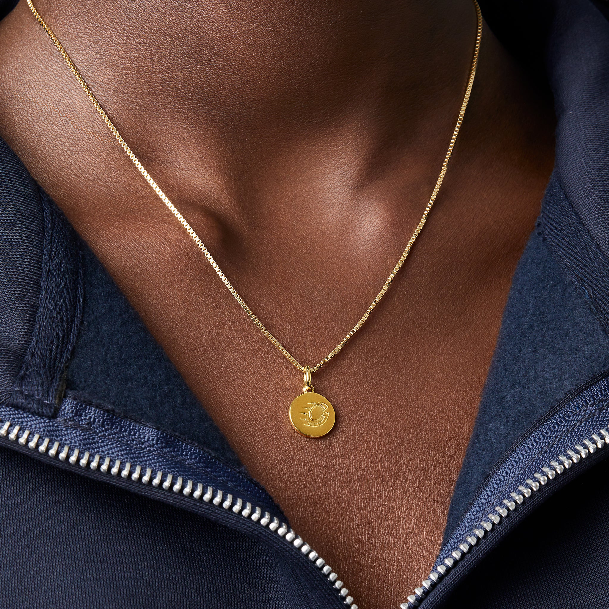 Ottawa Charge Hillberg & Berk Gold Medallion Necklace - Jewelry in Gold