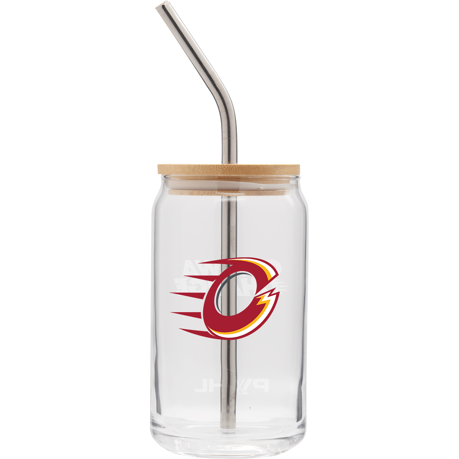 Ottawa Charge Soda Can Glass with Lid and Straw - Drinkware in Clear