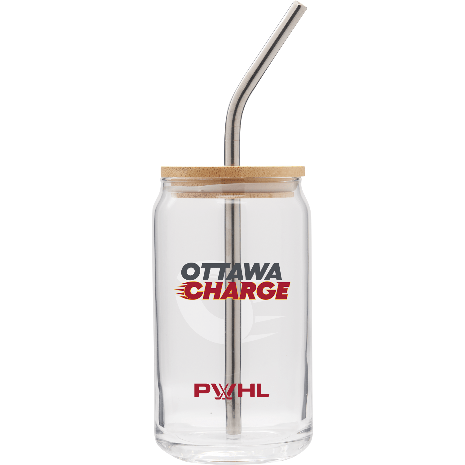 Ottawa Charge Soda Can Glass with Lid and Straw - Drinkware in Clear