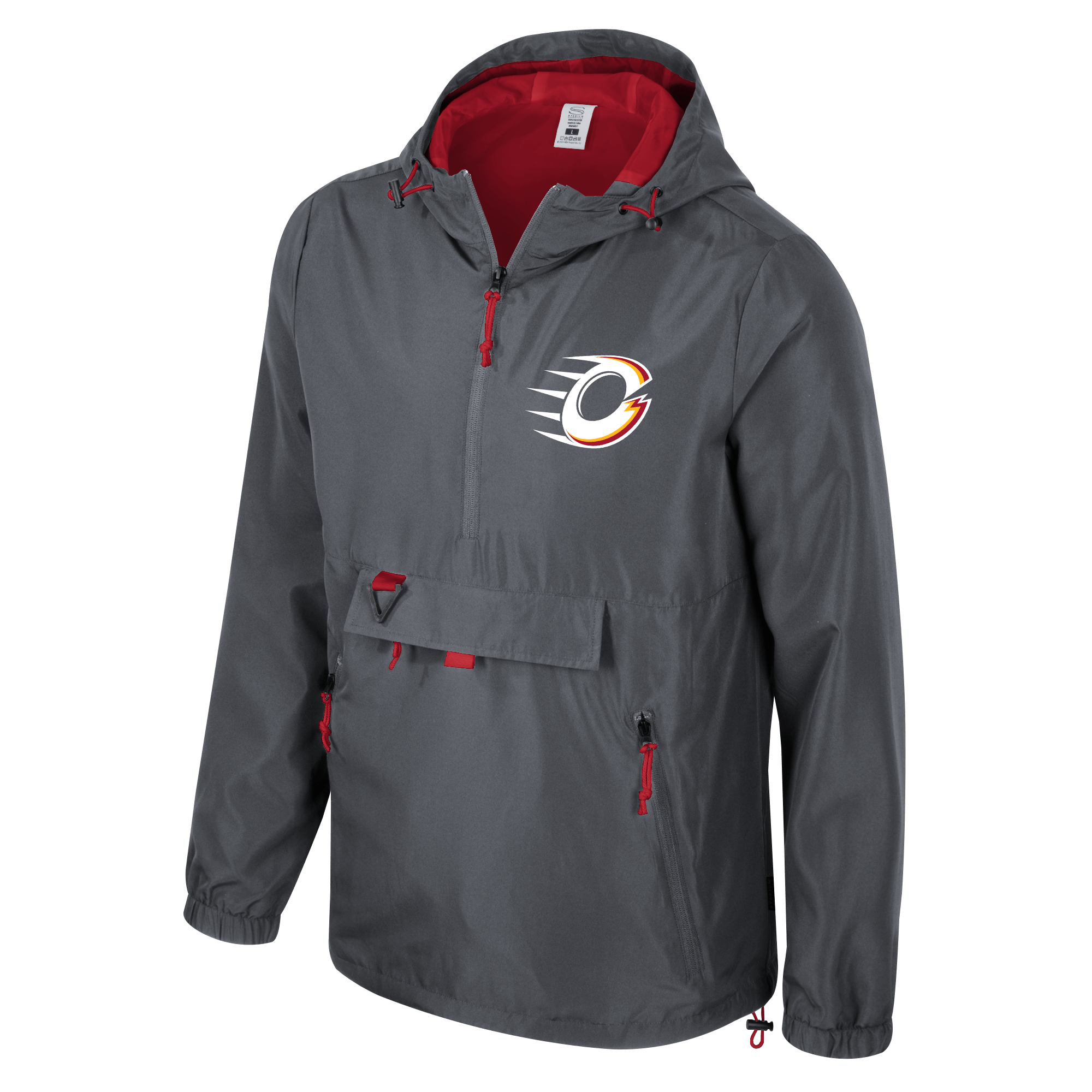 Ottawa Charge Adult Stadium Essentials Compete Quarter Zip Hybrid Jacket - Jacket in Gray