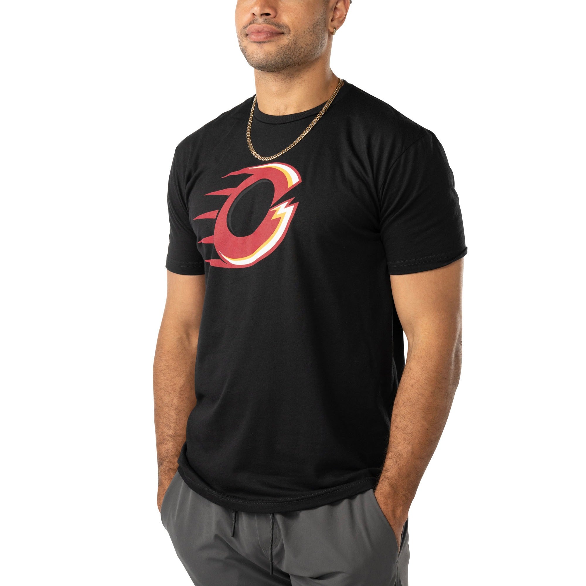 Ottawa Charge Unisex Bauer Front Logo Back Name T-Shirt - T-Shirt in Black