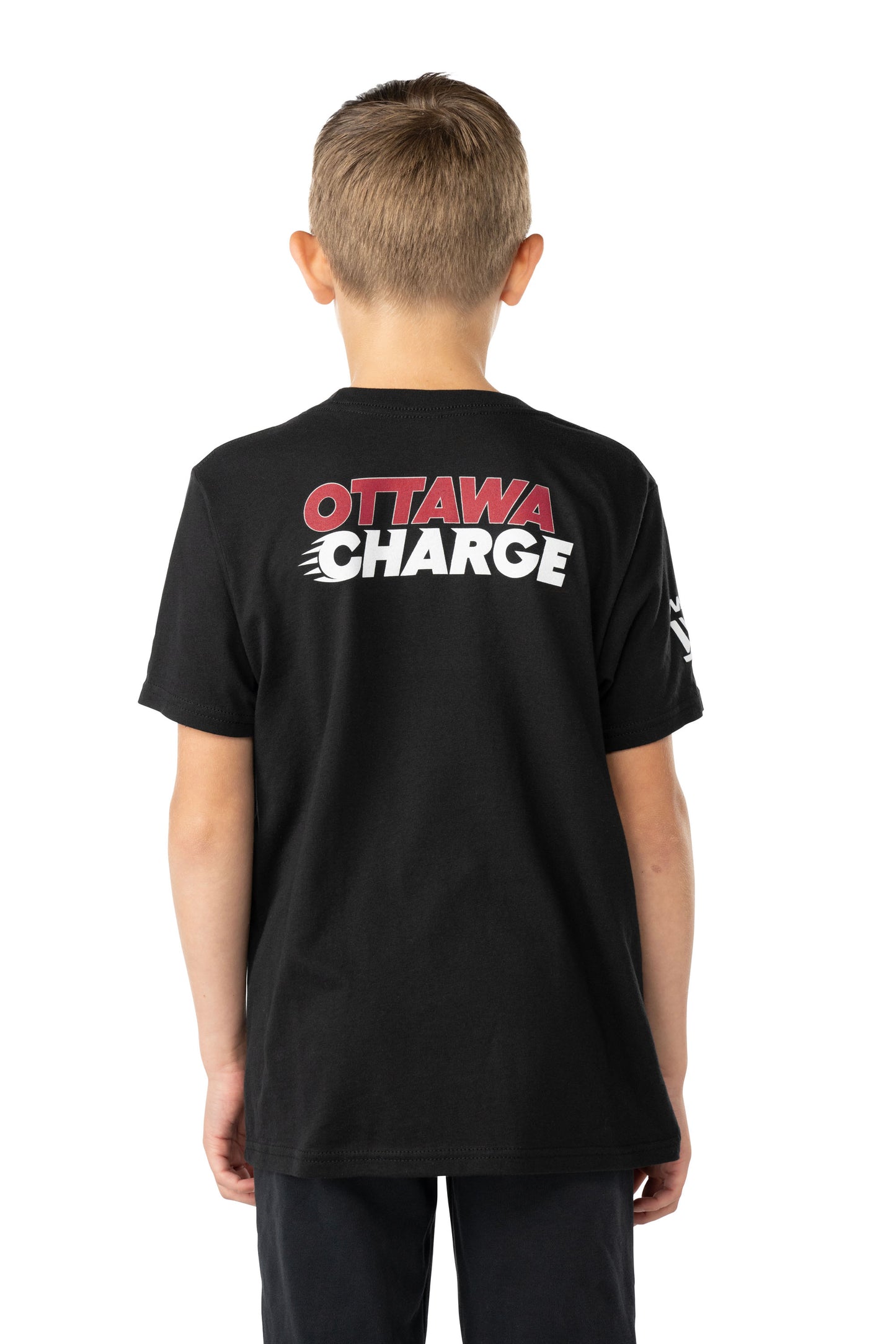 Ottawa Charge Youth Bauer Front Logo Back Name T-Shirt