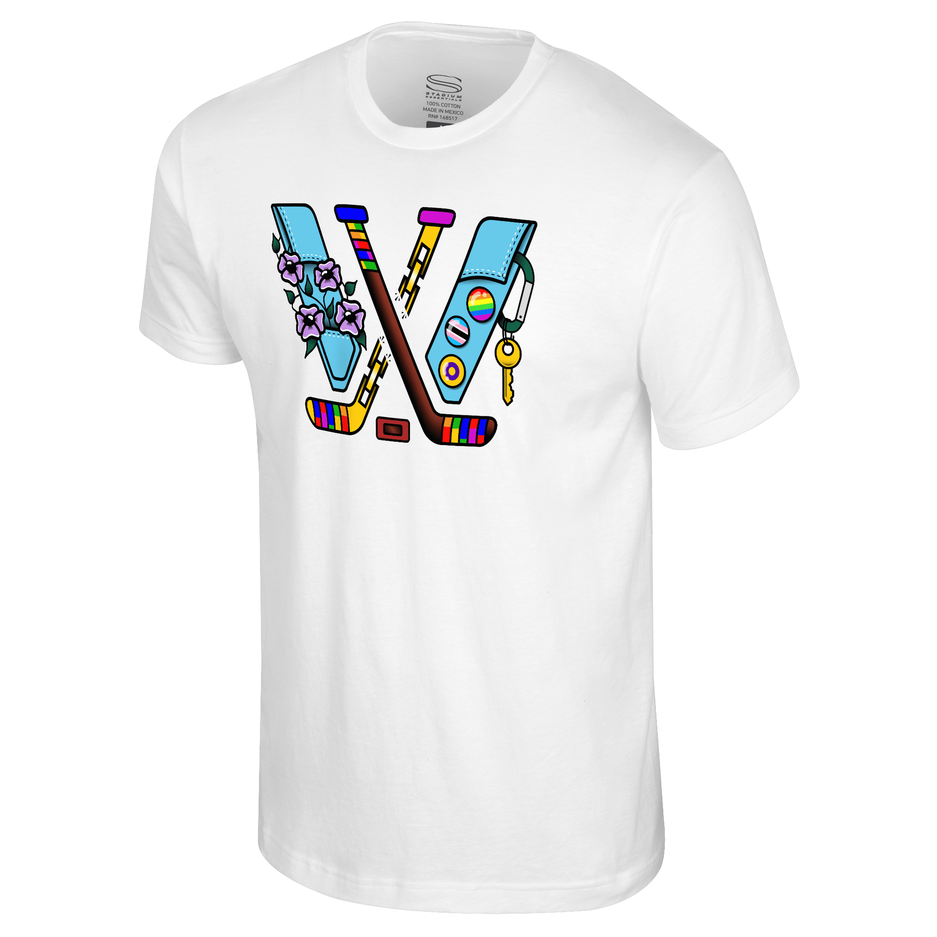 PRIDE　長袖Tシャツ　白 Official_PWHL_Pride_Adult_TShi