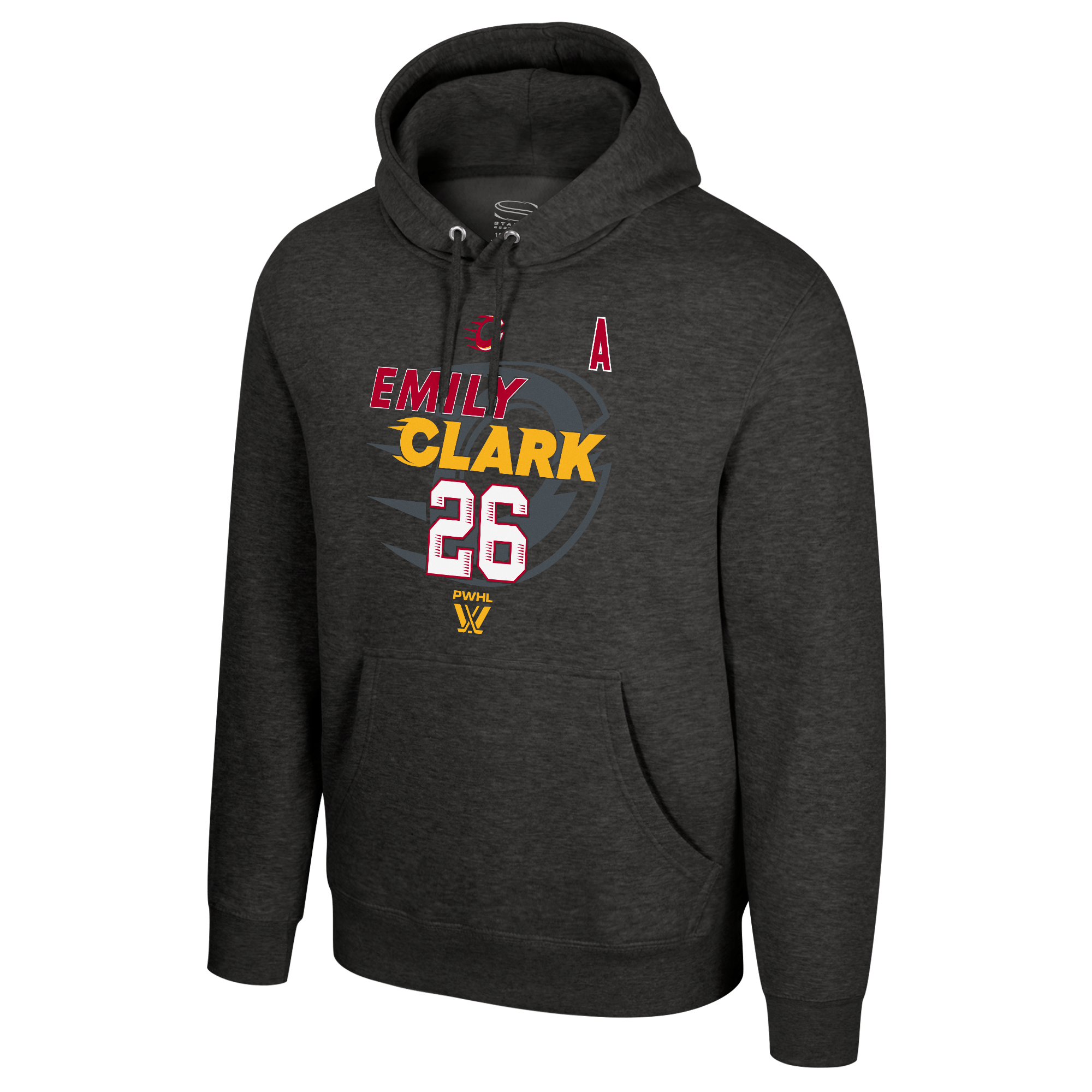 Ottawa Charge Adult Stadium Essentials Emily Clark 26 Hoodie - Hoodie in Charcoal