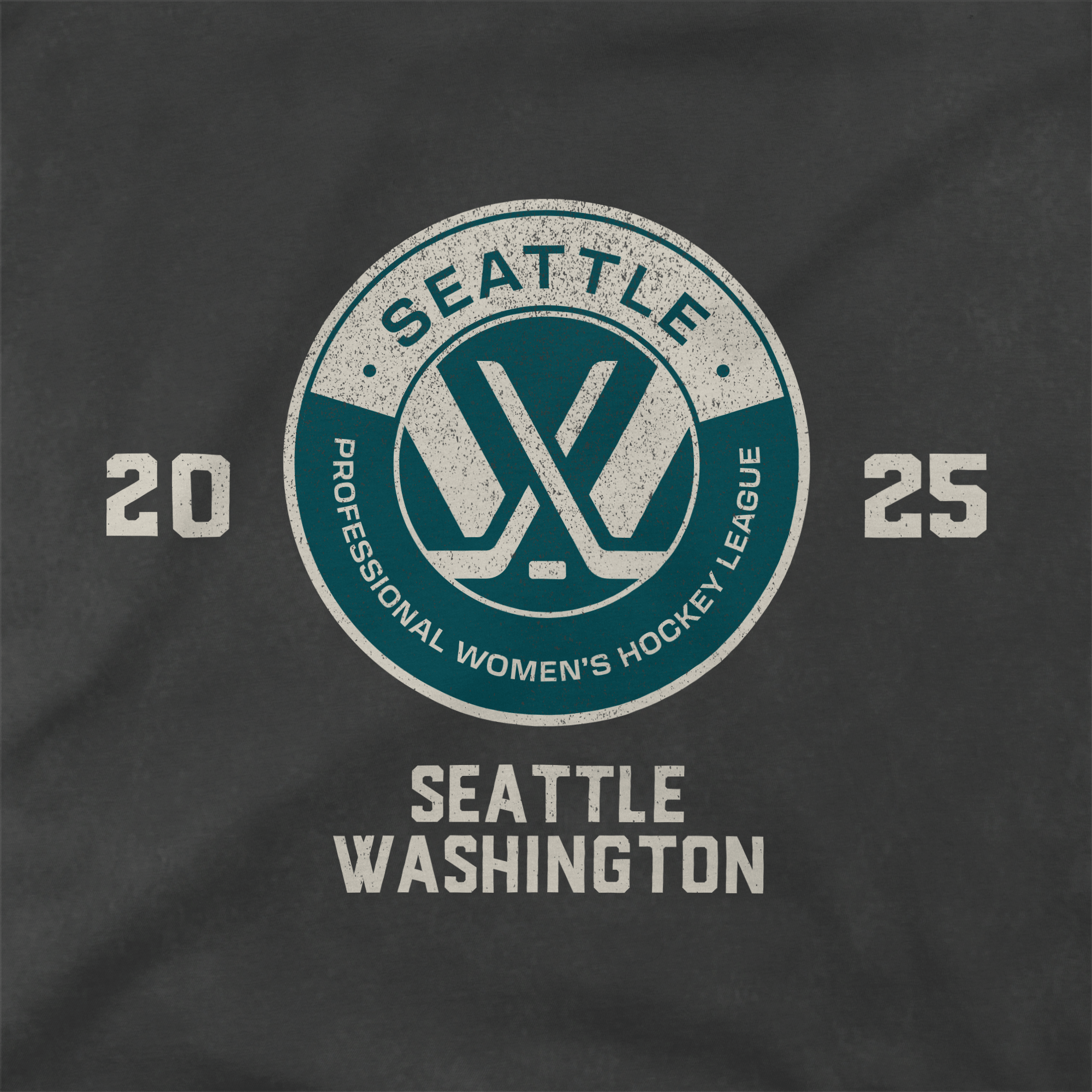 Pre - Order PWHL Seattle Adult Stadium Essentials Get Back Vintage T-Shirt - T-Shirt in Vintage Black