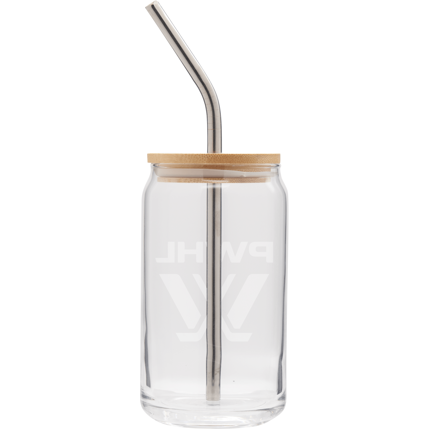 PWHL Soda Can Glass with Lid and Straw - Drinkware in Clear