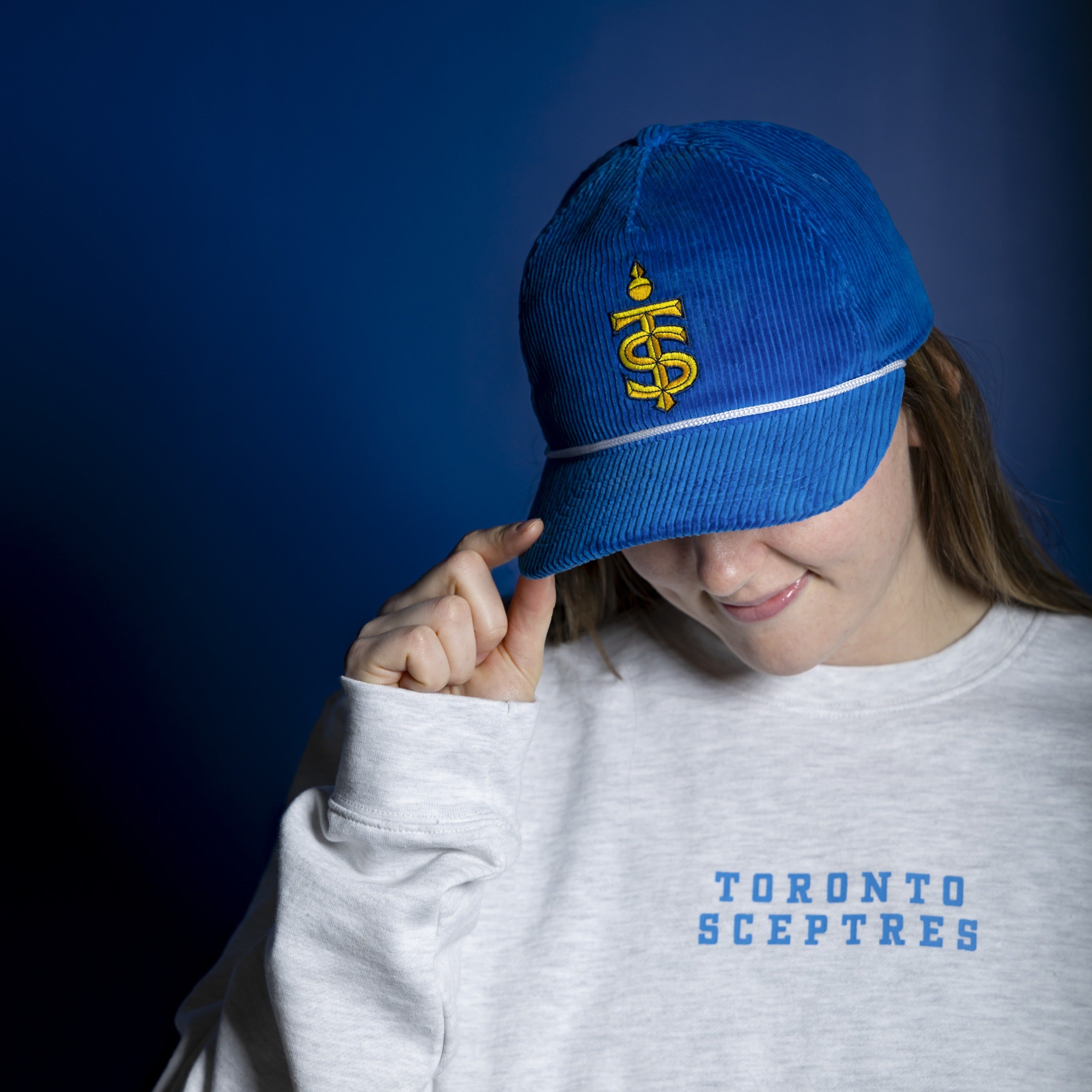 Toronto Sceptres Adult Celly Logo Corduroy Hat - Hat in Blue