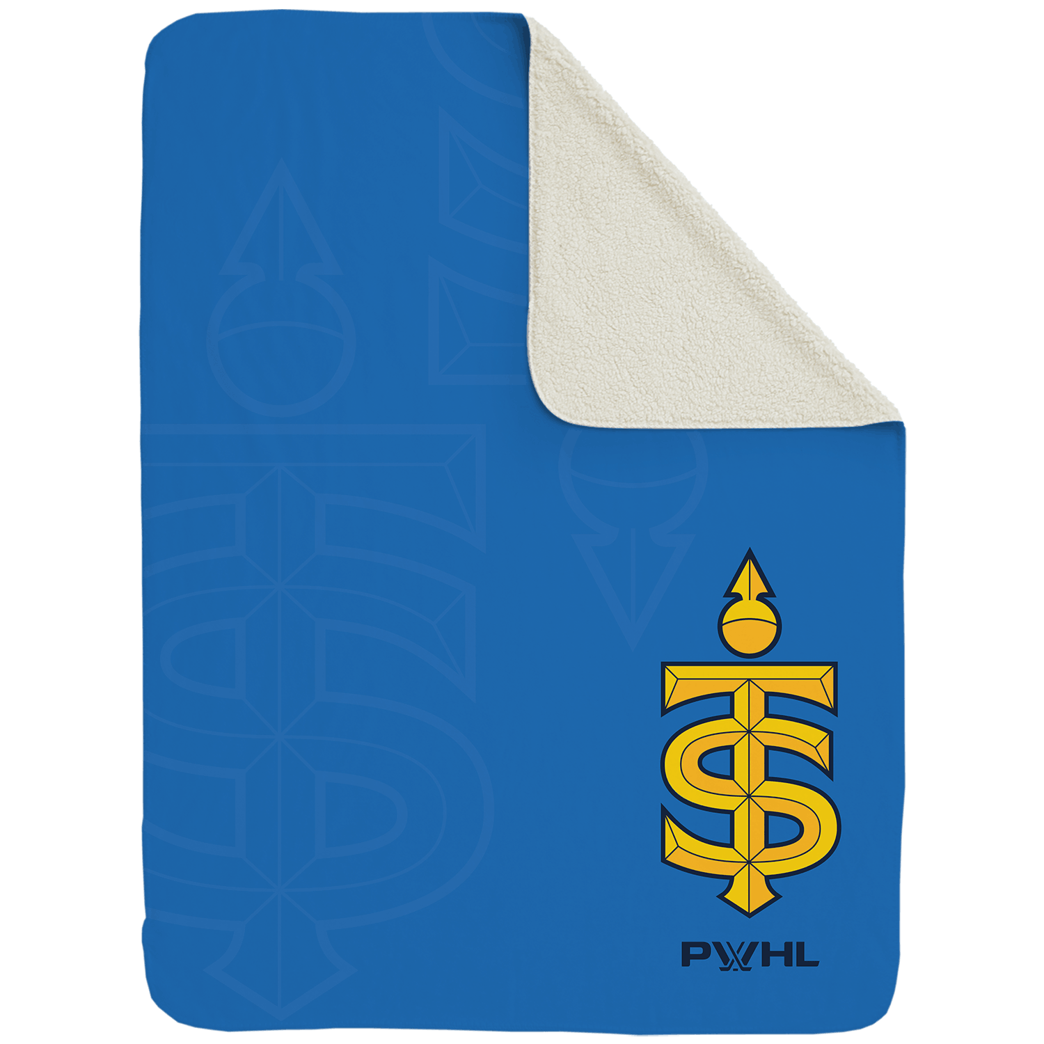 Toronto Sceptres Large Sherpa Fleece Logo Throw Blanket - Blankets in Cream Back